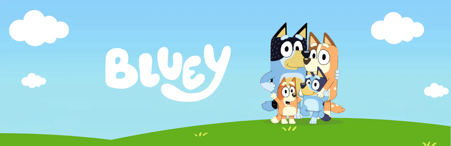 Bluey proizvodi darovi banner mobil