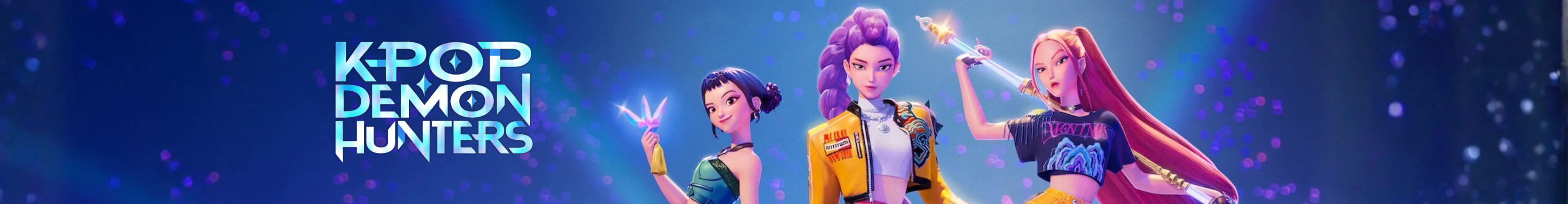 KPop Demon Hunters reljefni magneti banner