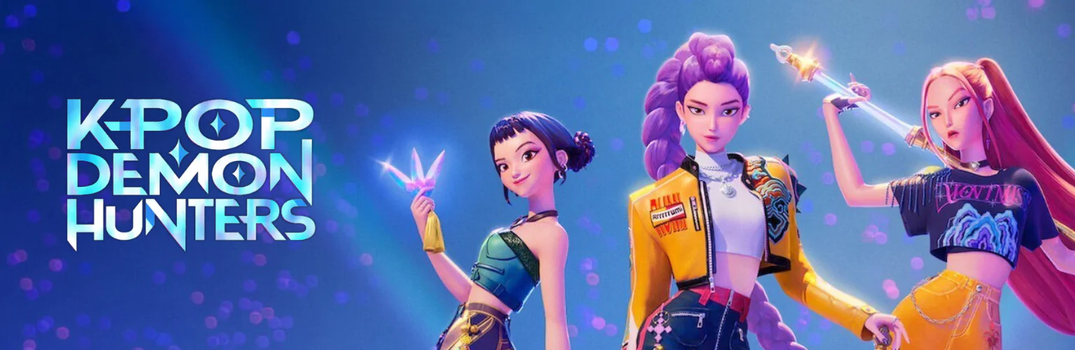 KPop Demon Hunters reljefni magneti banner mobil