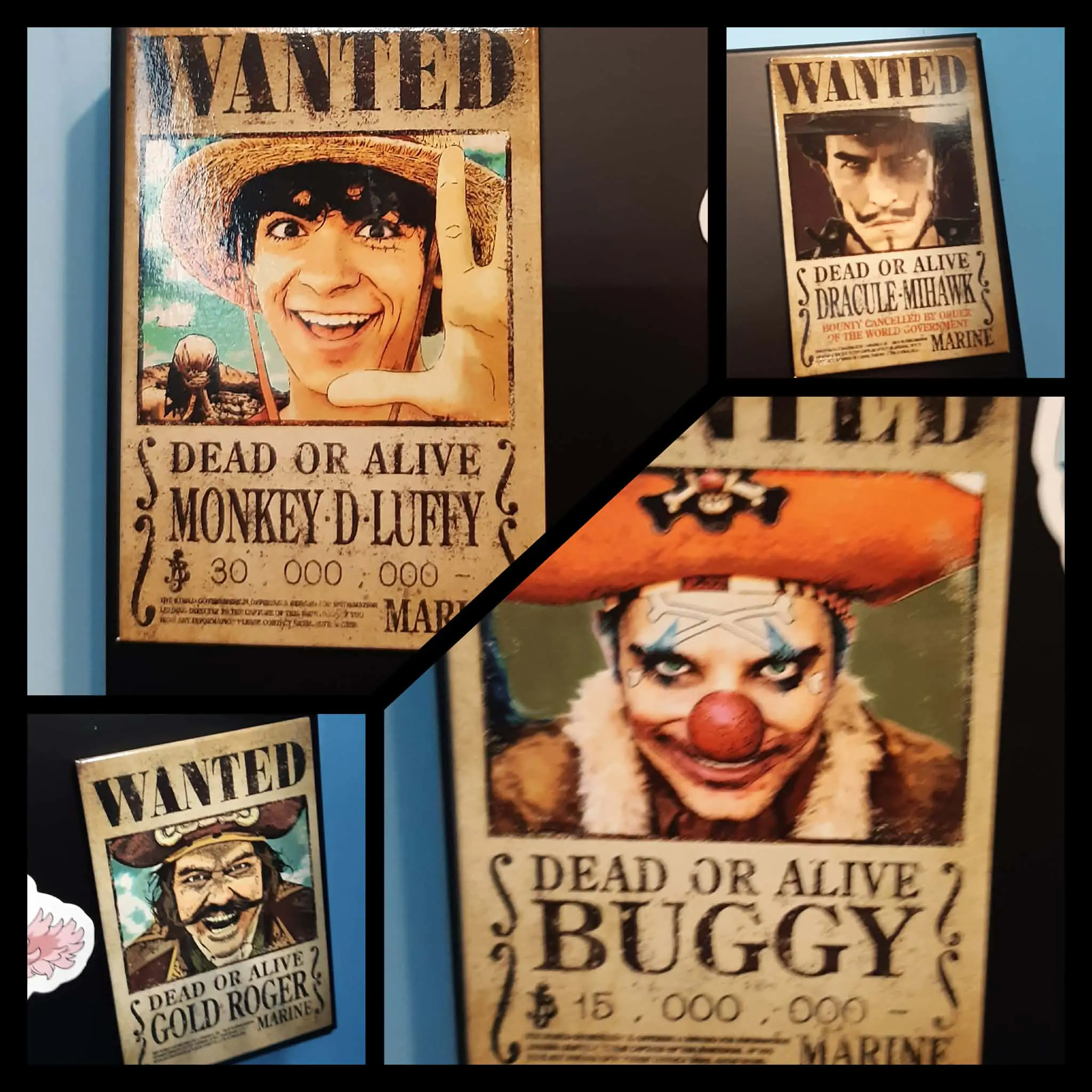 One Piece magnet za hladnjak 4-Pack Wanted fotografija proizvoda