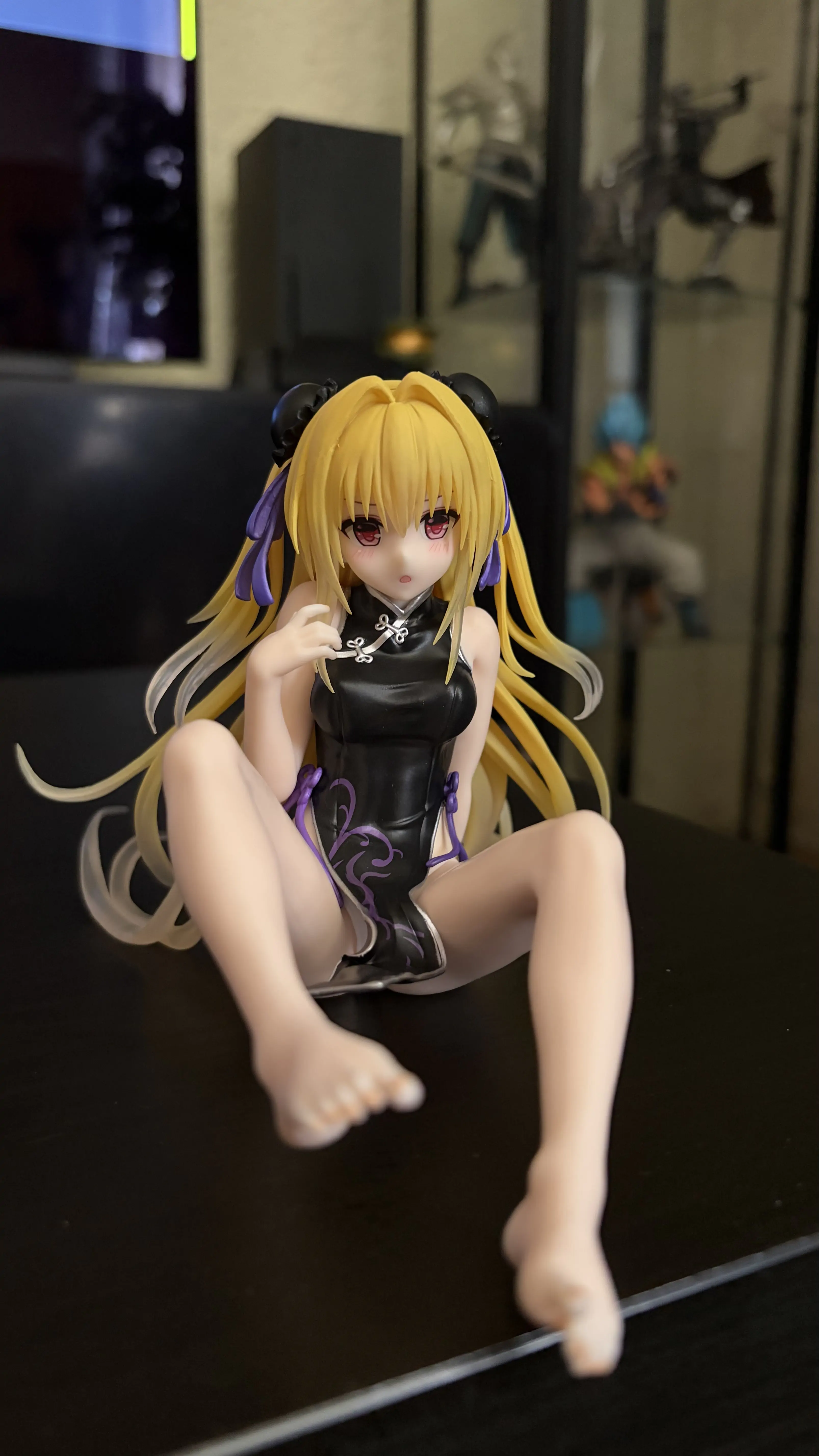 To Love-Ru Darkness PVC figura stolna slatka figura Golden Darkness (China Dress Ver.) Obnovljena 13 cm fotografija proizvoda