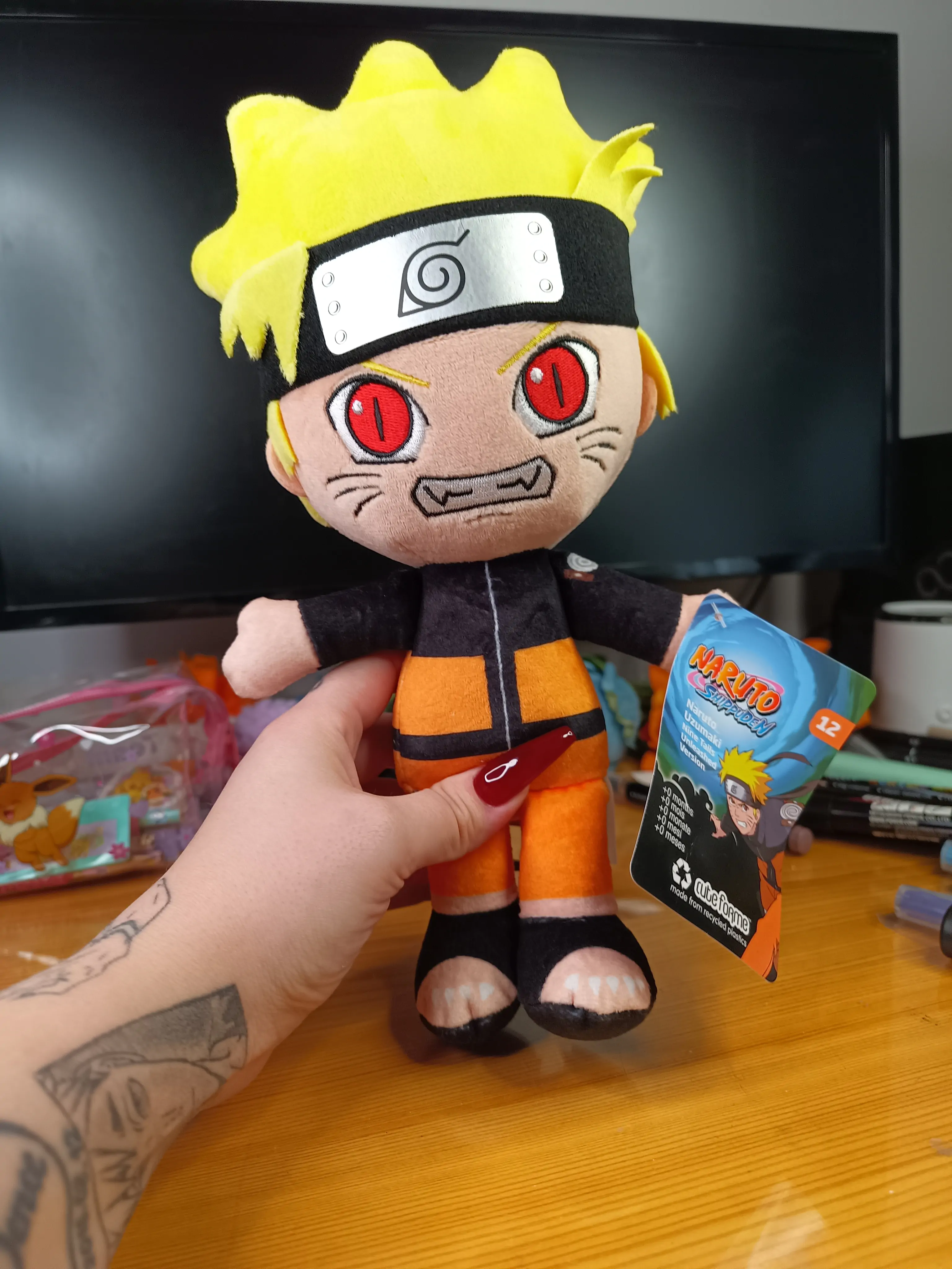 Naruto Shippuden Cuteforme Plišana Figura Naruto Uzumaki Nine Tails Unleashed Verzija 29 cm fotografija proizvoda