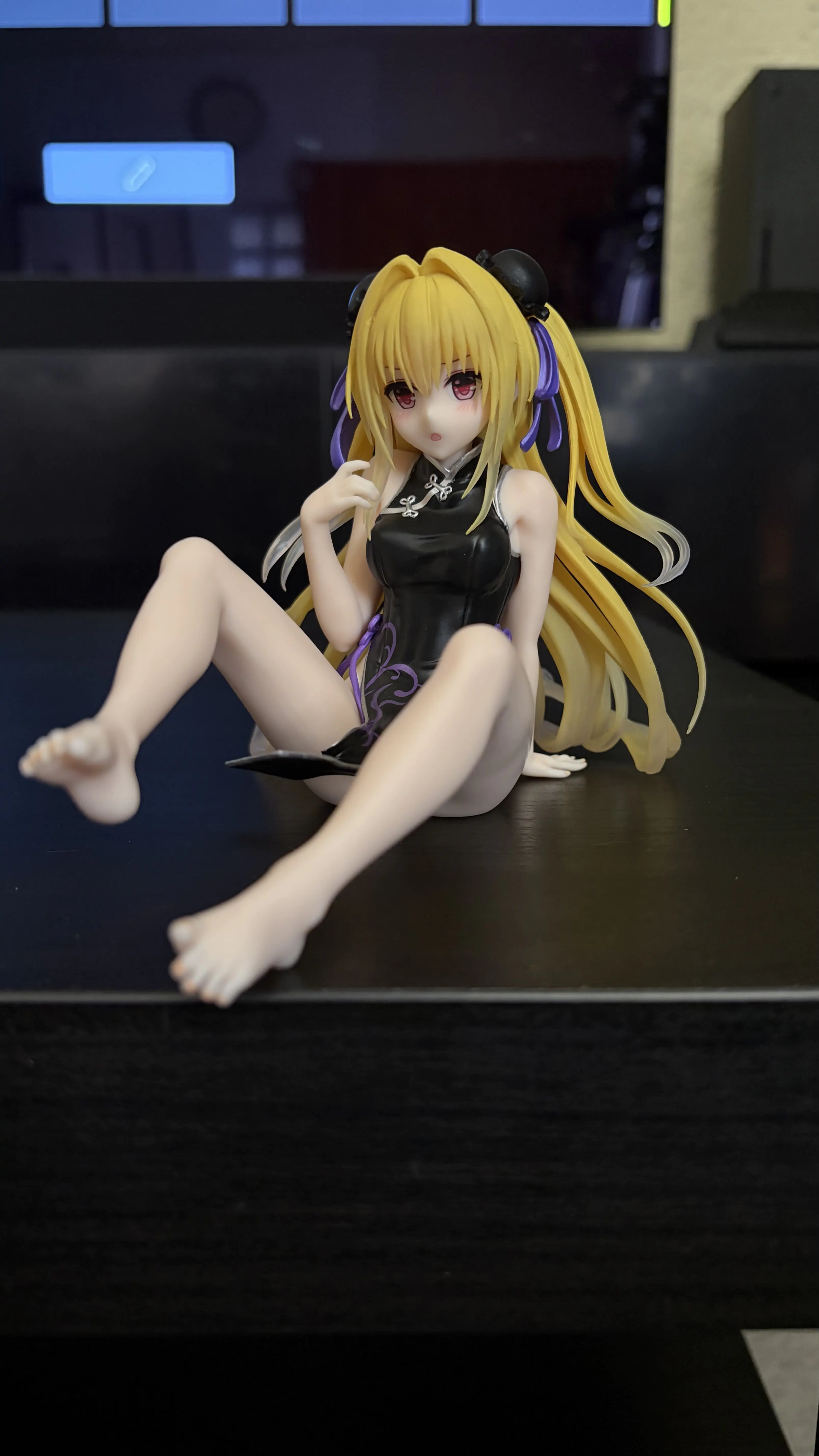 To Love-Ru Darkness PVC figura stolna slatka figura Golden Darkness (China Dress Ver.) Obnovljena 13 cm fotografija proizvoda