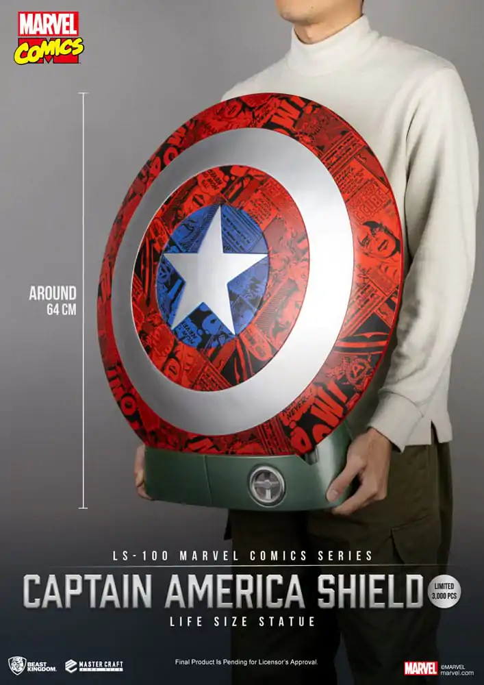 Marvel Comics PVC Captain America Shield Kip u prirodnoj veličini 64 cm fotografija proizvoda