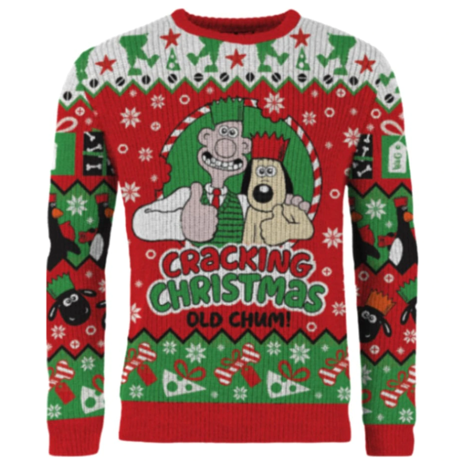 Wallace & Gromit božićni džemper Cracking Christmas Old Chum! fotografija proizvoda