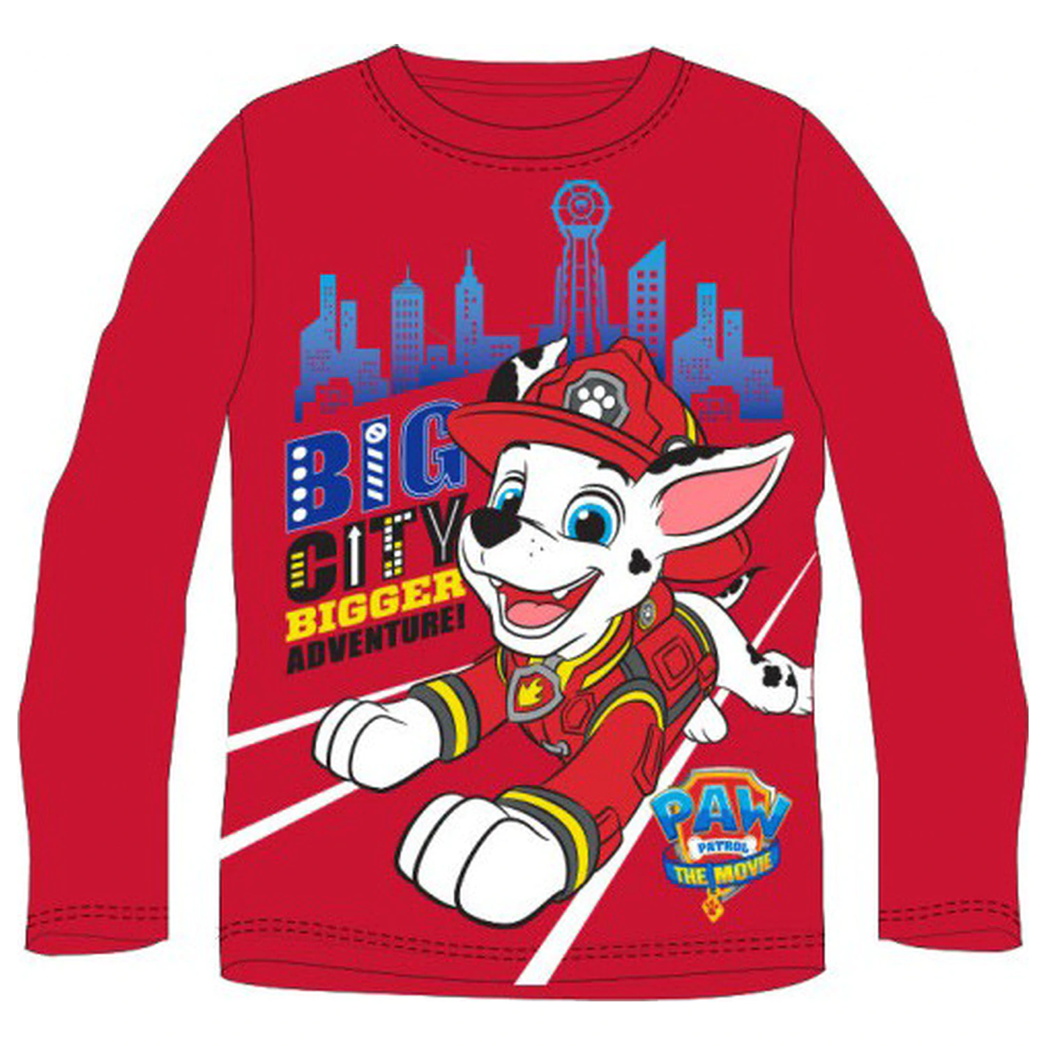 Paw Patrol The Movie Big City Red Kids majica dugih rukava, Top fotografija proizvoda