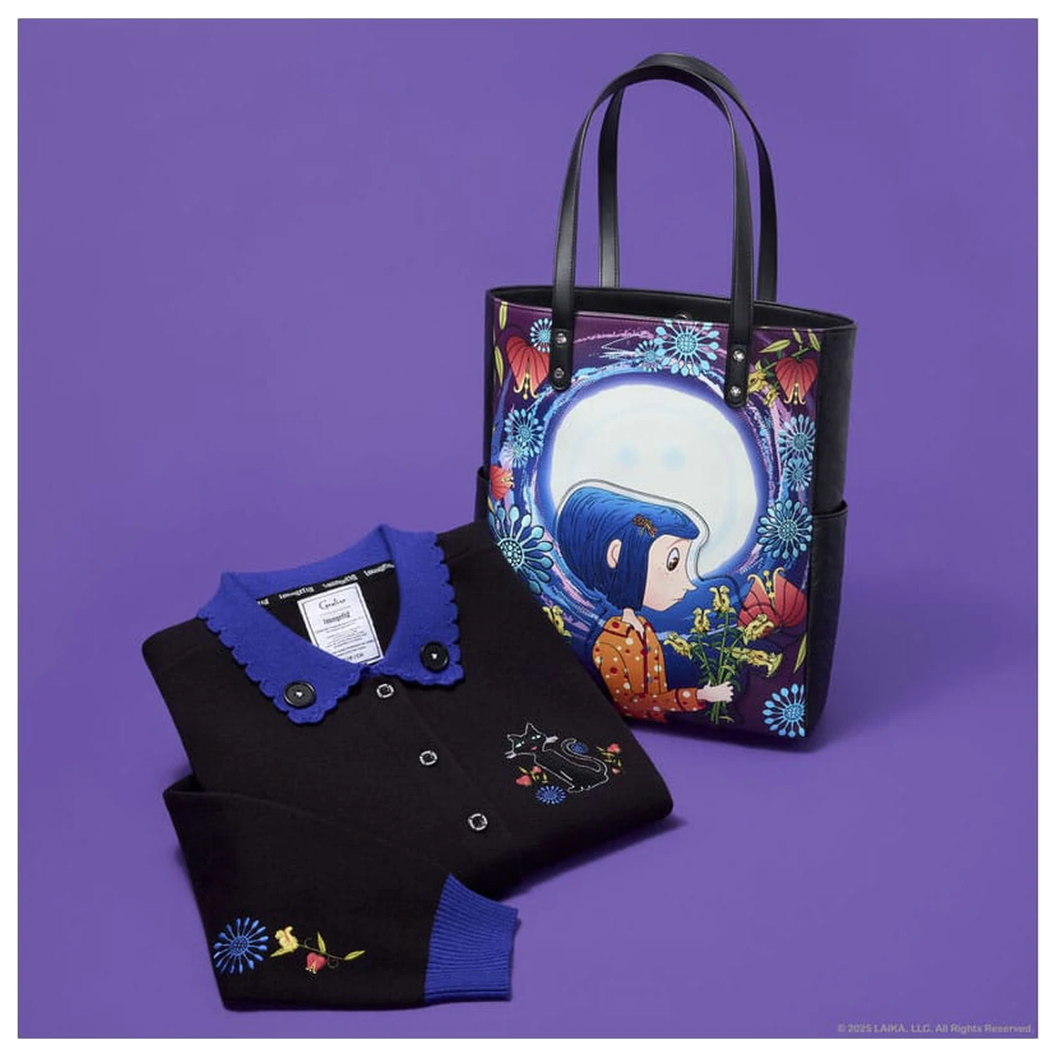 Pixar Coraline by Loungefly Kardigan Unisex Ovratnik Cat Dragonfly fotografija proizvoda