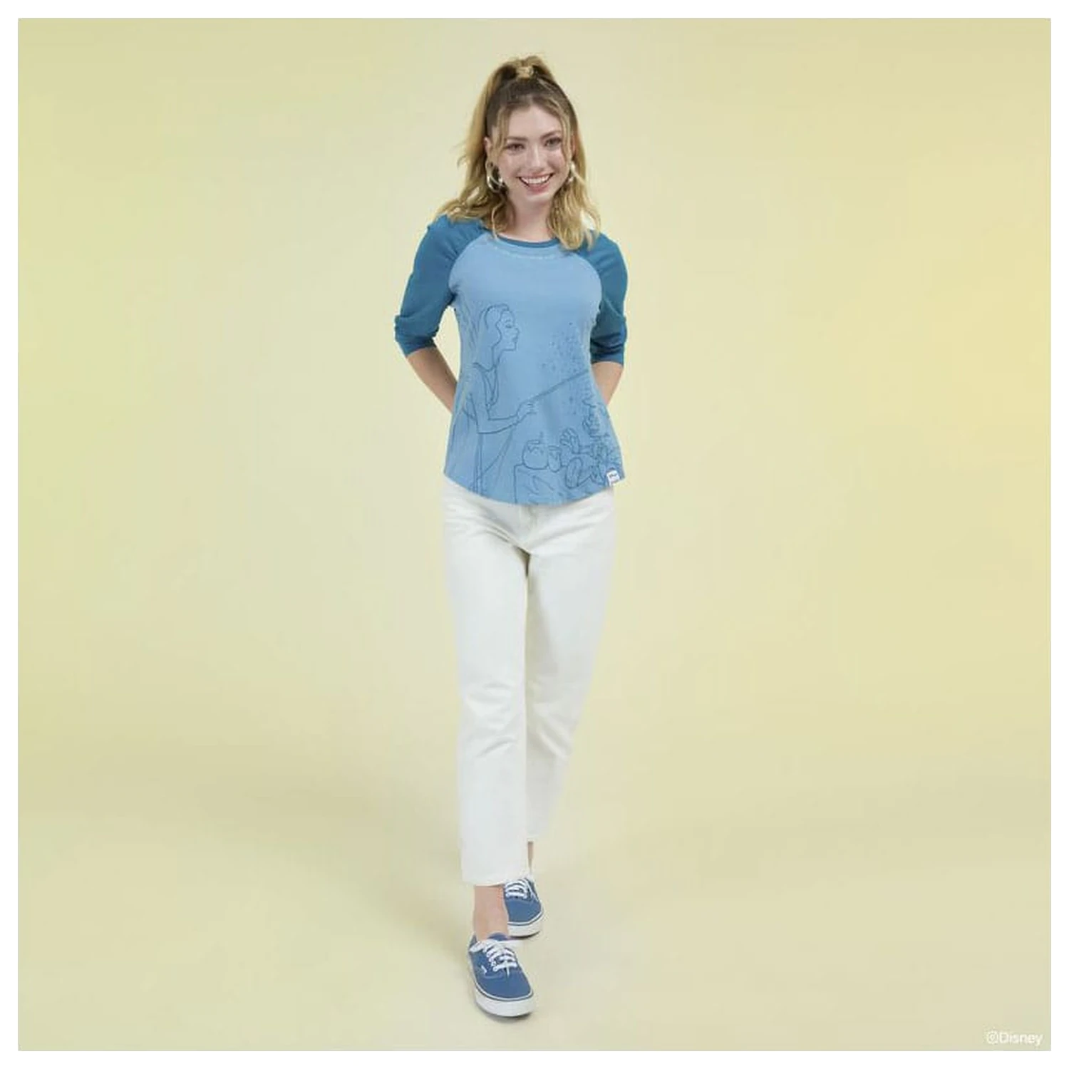 Pinocchio by Loungefly Majica kratkih rukava Unisex Plava Vila naborani raglan fotografija proizvoda