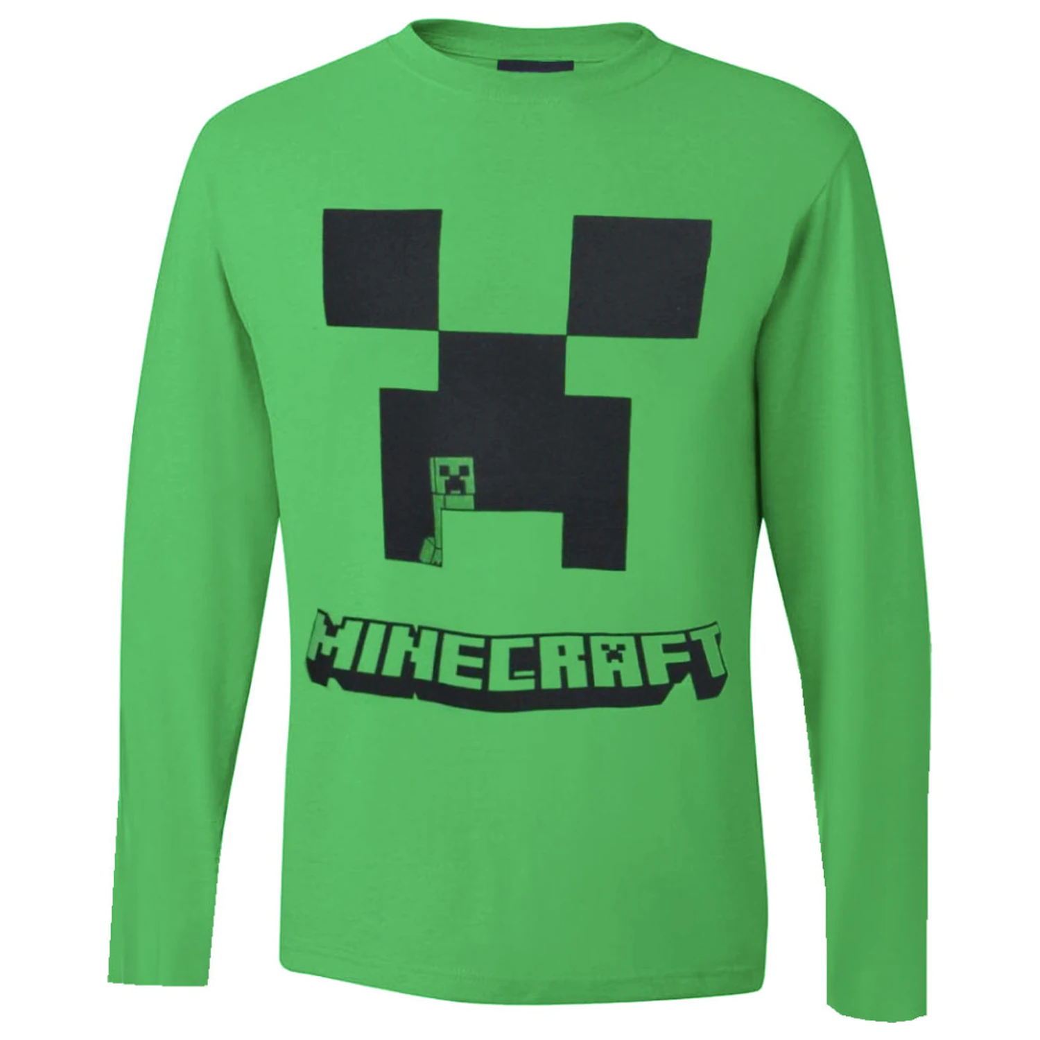 Minecraft Creeper Green dječja majica s dugim rukavima, Top fotografija proizvoda