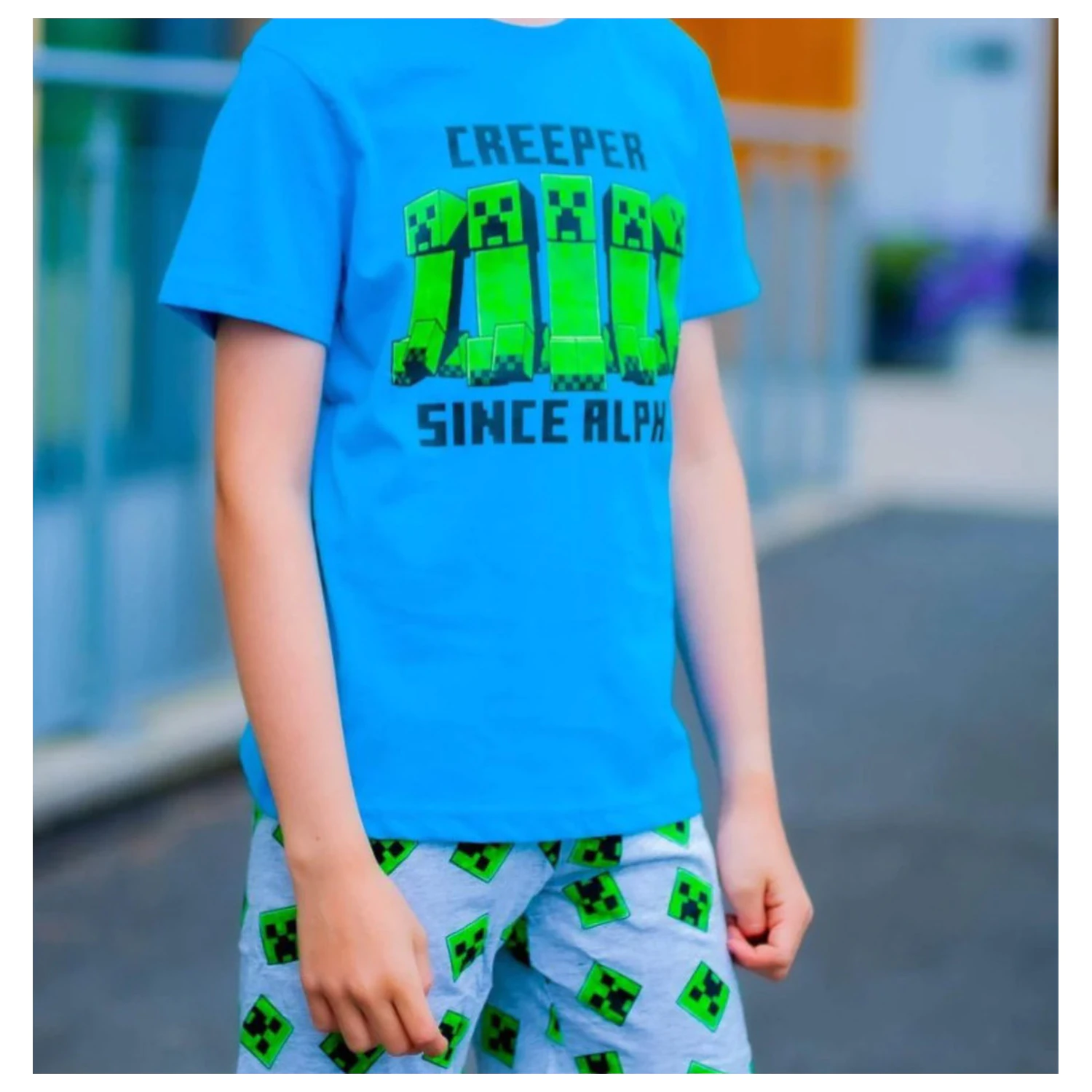 Minecraft Alpha dječja kratka pidžama fotografija proizvoda