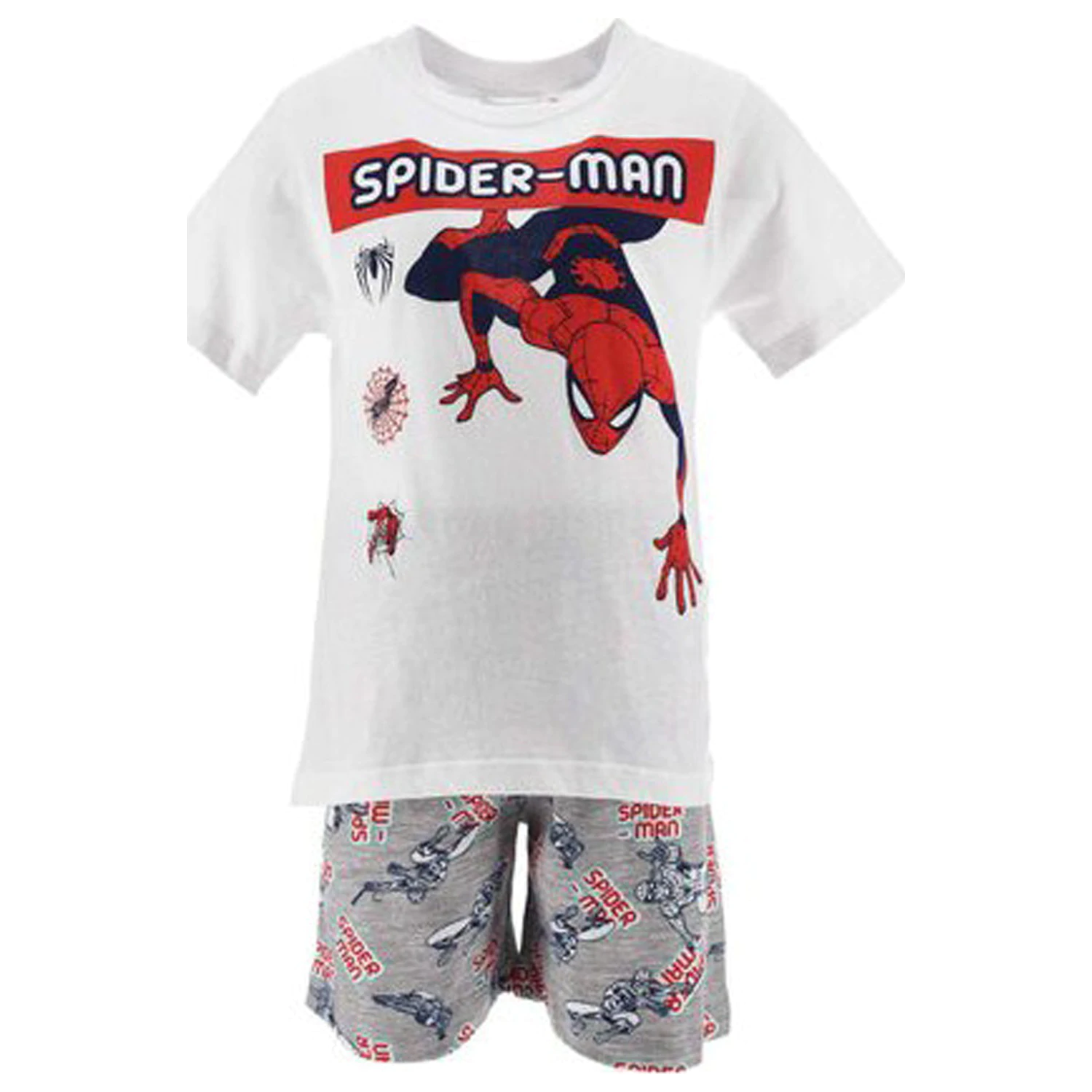 Spider-Man Climb White Kids kratke pidžame fotografija proizvoda