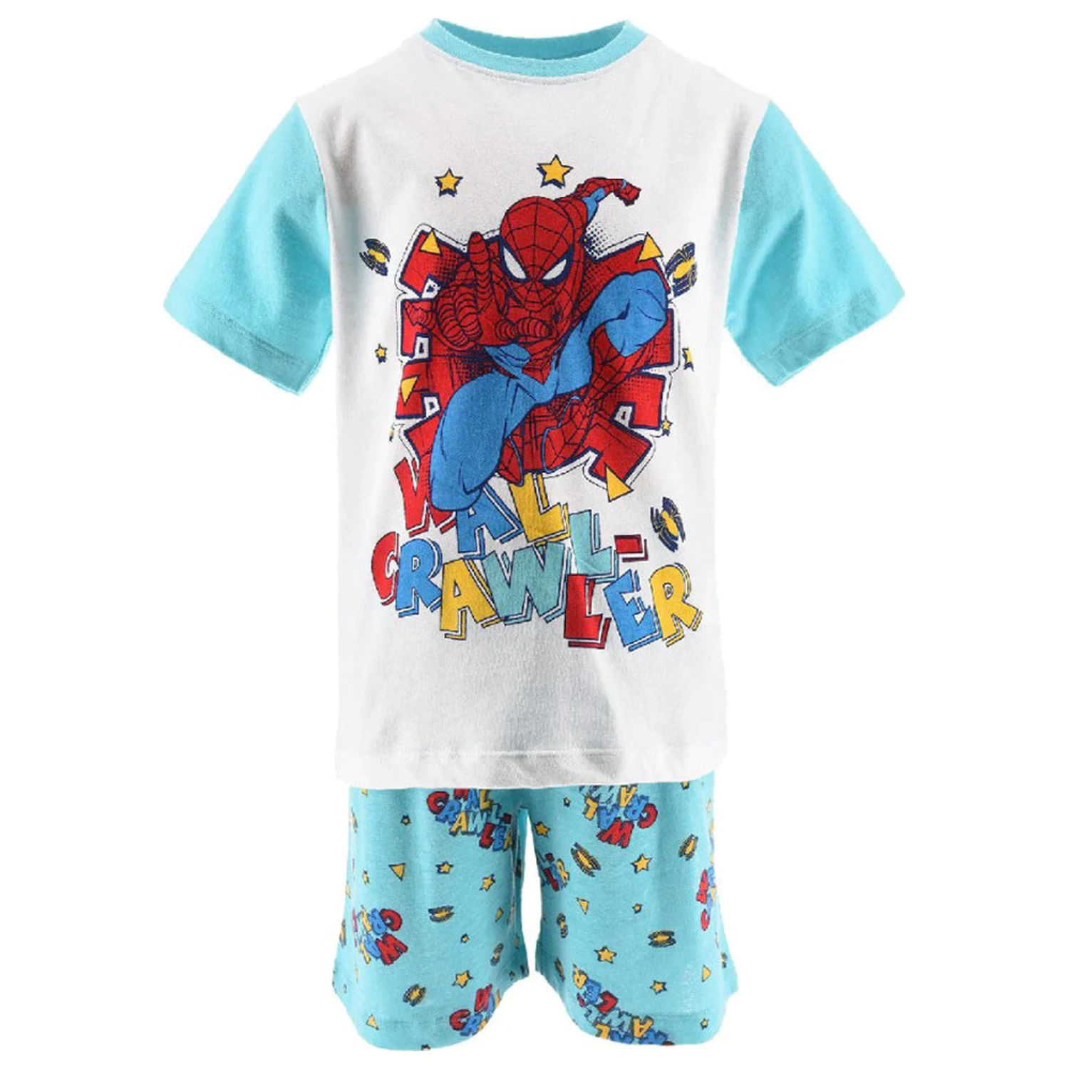 Spider-Man Wall Crawler Blue Dječja kratka pidžama fotografija proizvoda