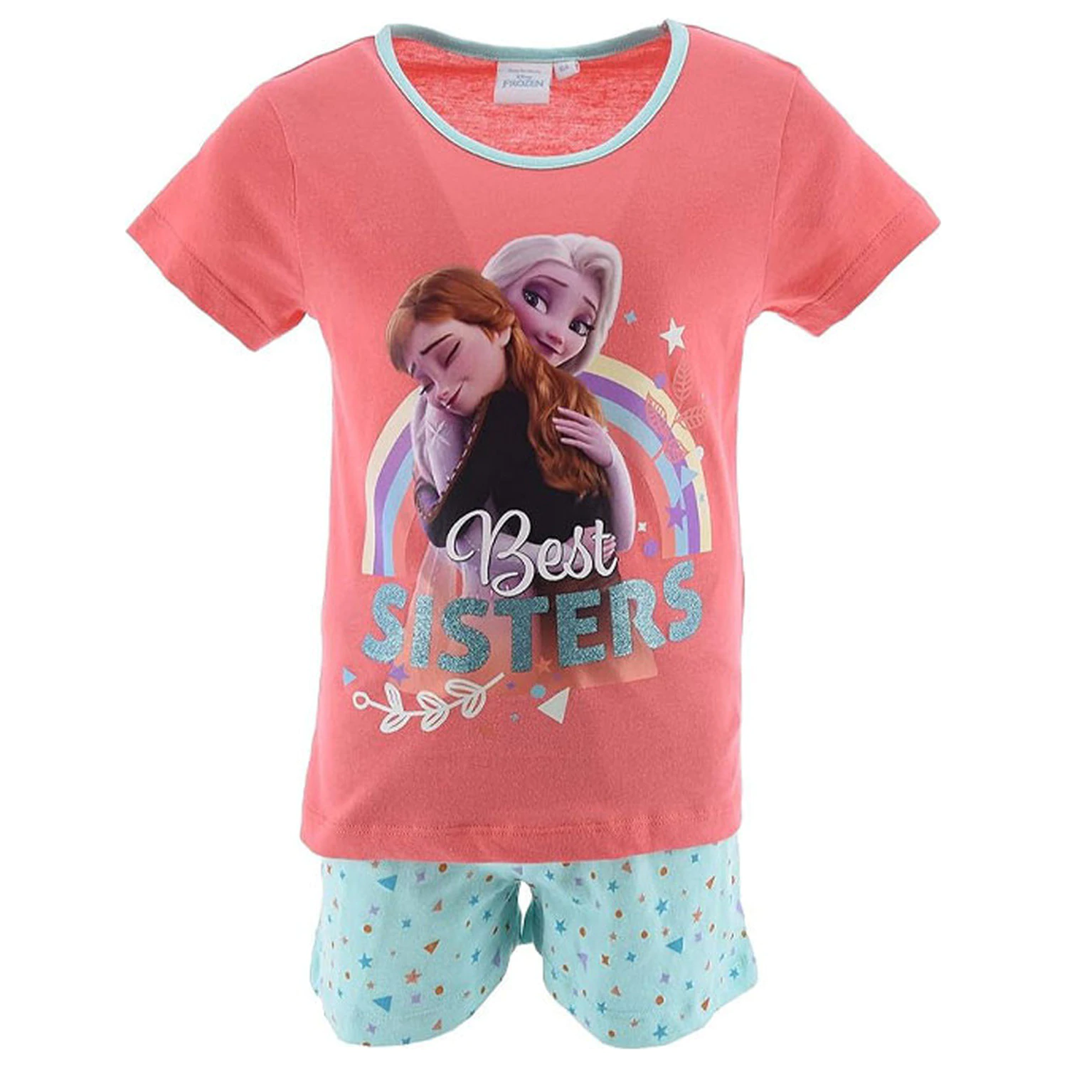 Disney Frozen Best Sisters Peach Dječja kratka pidžama fotografija proizvoda