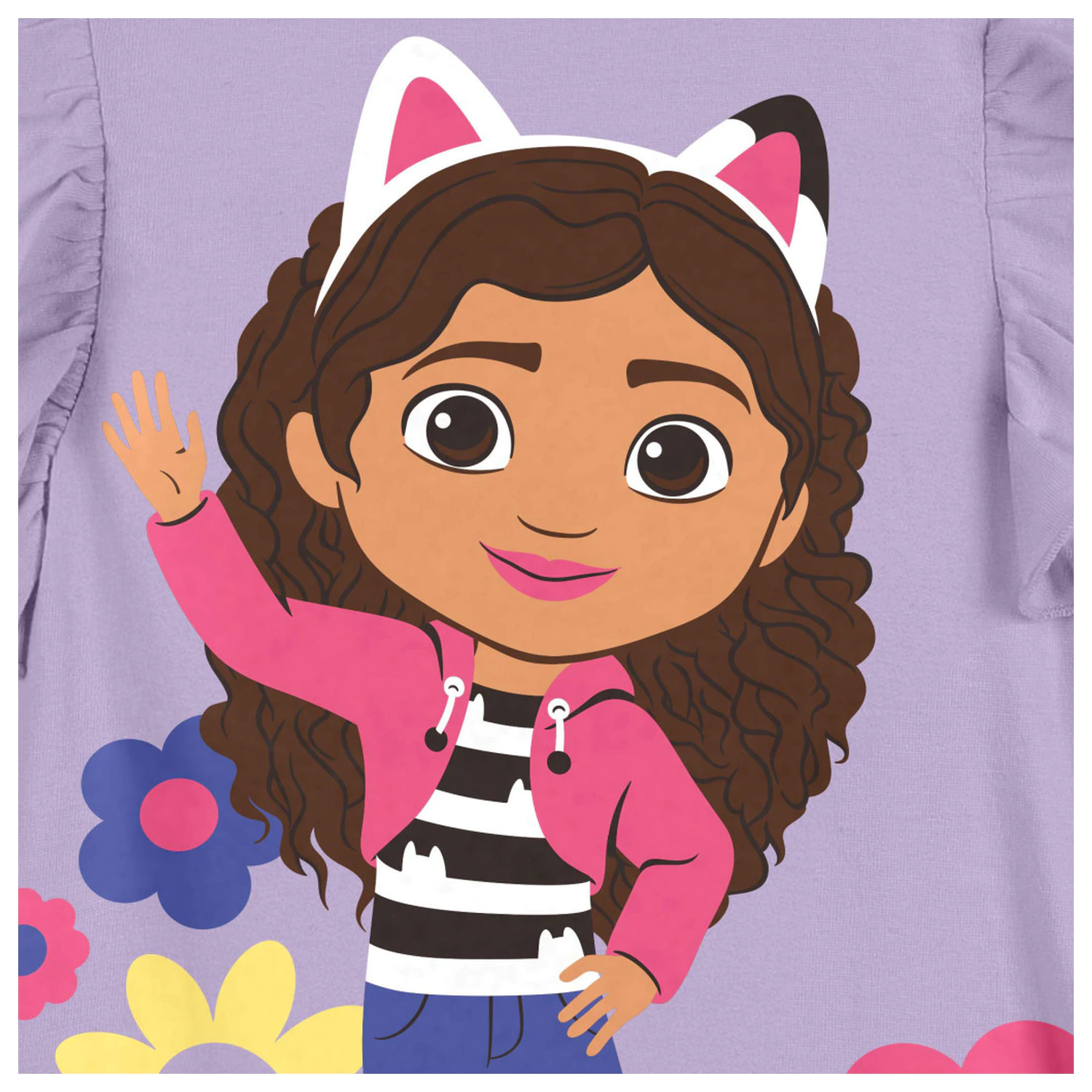 Gabi's Dollhouse Flowers Purple Dječja kratka majica, Top fotografija proizvoda