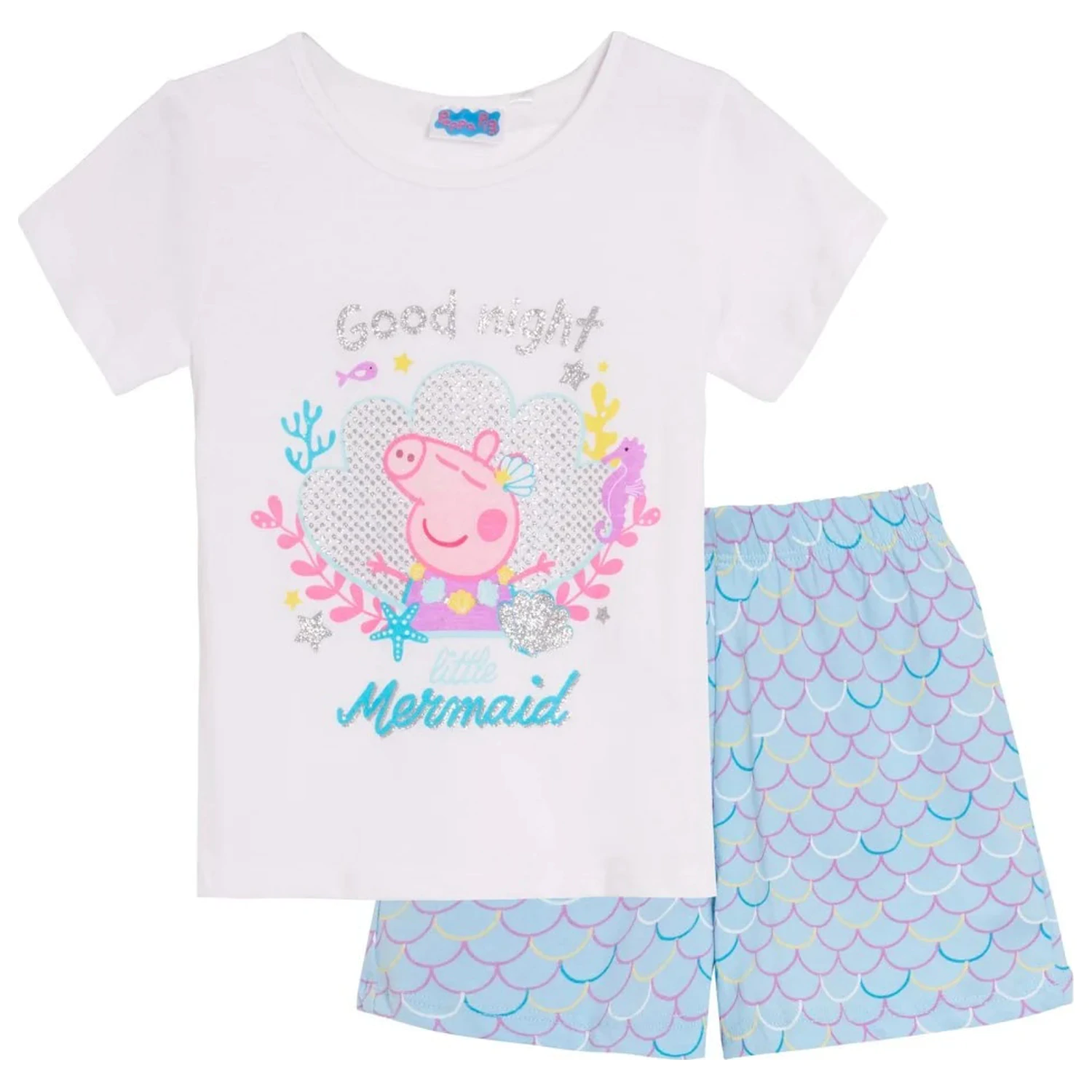 Peppa Pig Good Night Mermaid Dječja kratka pidžama fotografija proizvoda