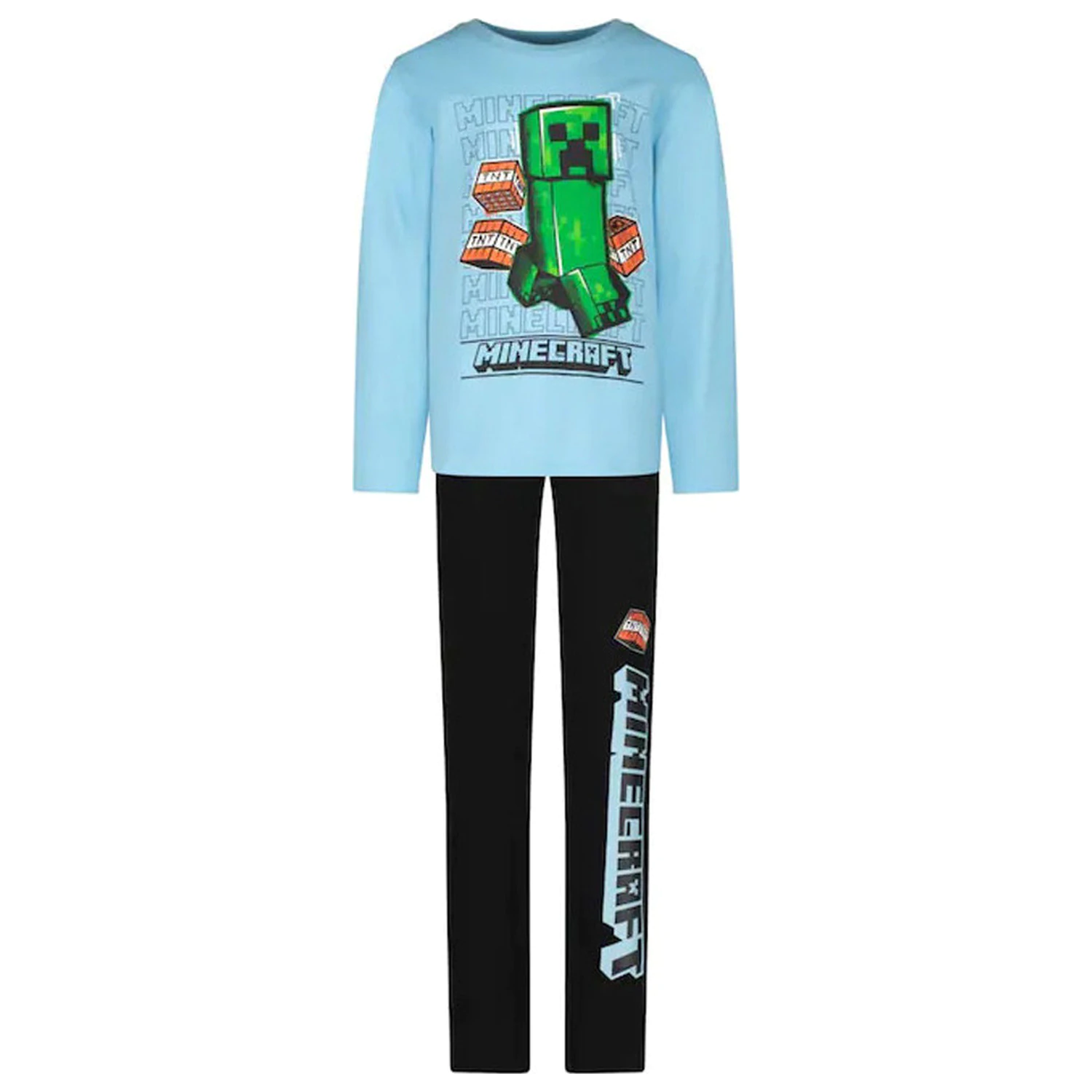Minecraft TNT svijetloplava duga pidžama za djecu fotografija proizvoda