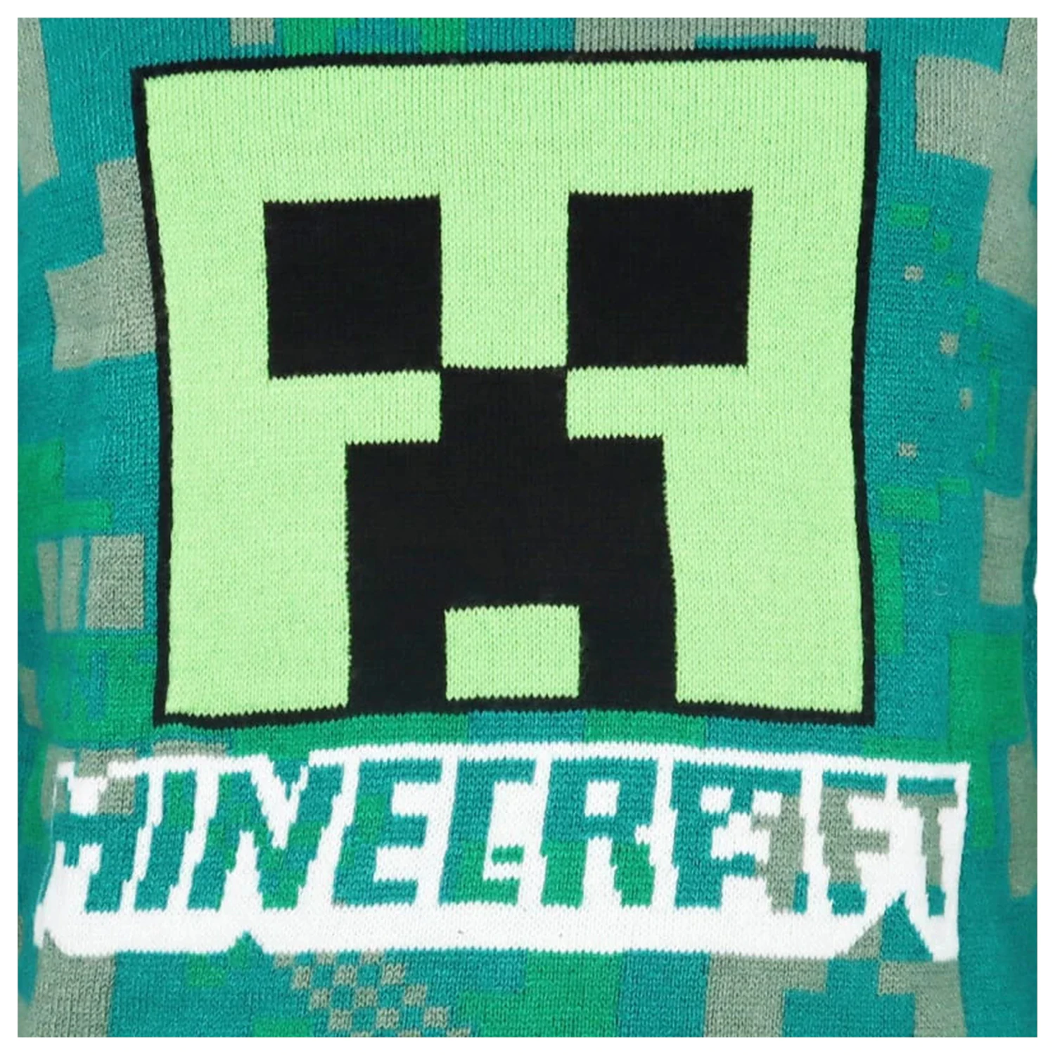 Minecraft zeleni pleteni džemper za djecu fotografija proizvoda