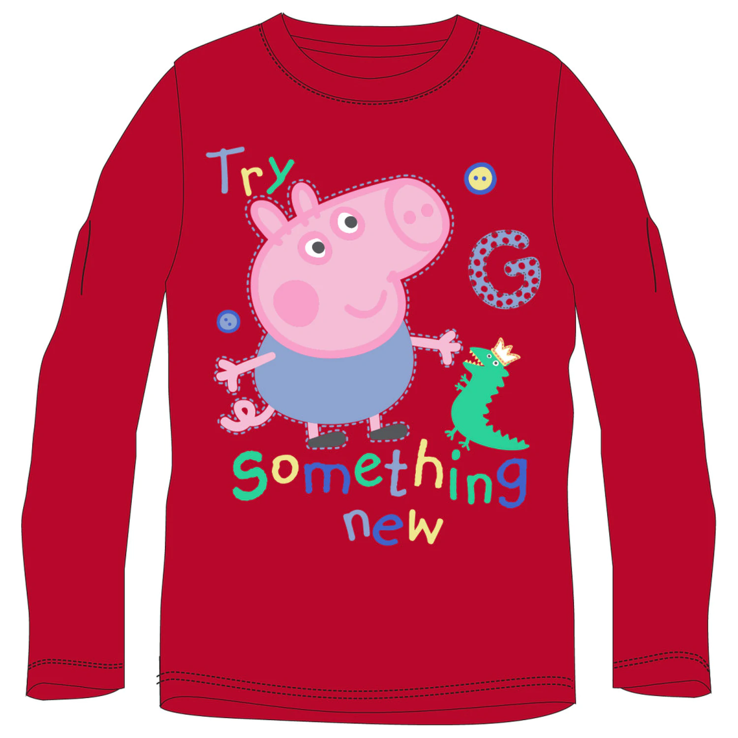 Peppa Pig Something New Red Kids majica dugih rukava top fotografija proizvoda