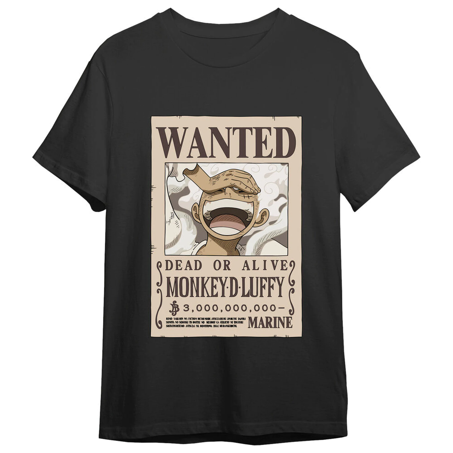 One Piece Monkey D. Luffy Wanted odrasla majica fotografija proizvoda