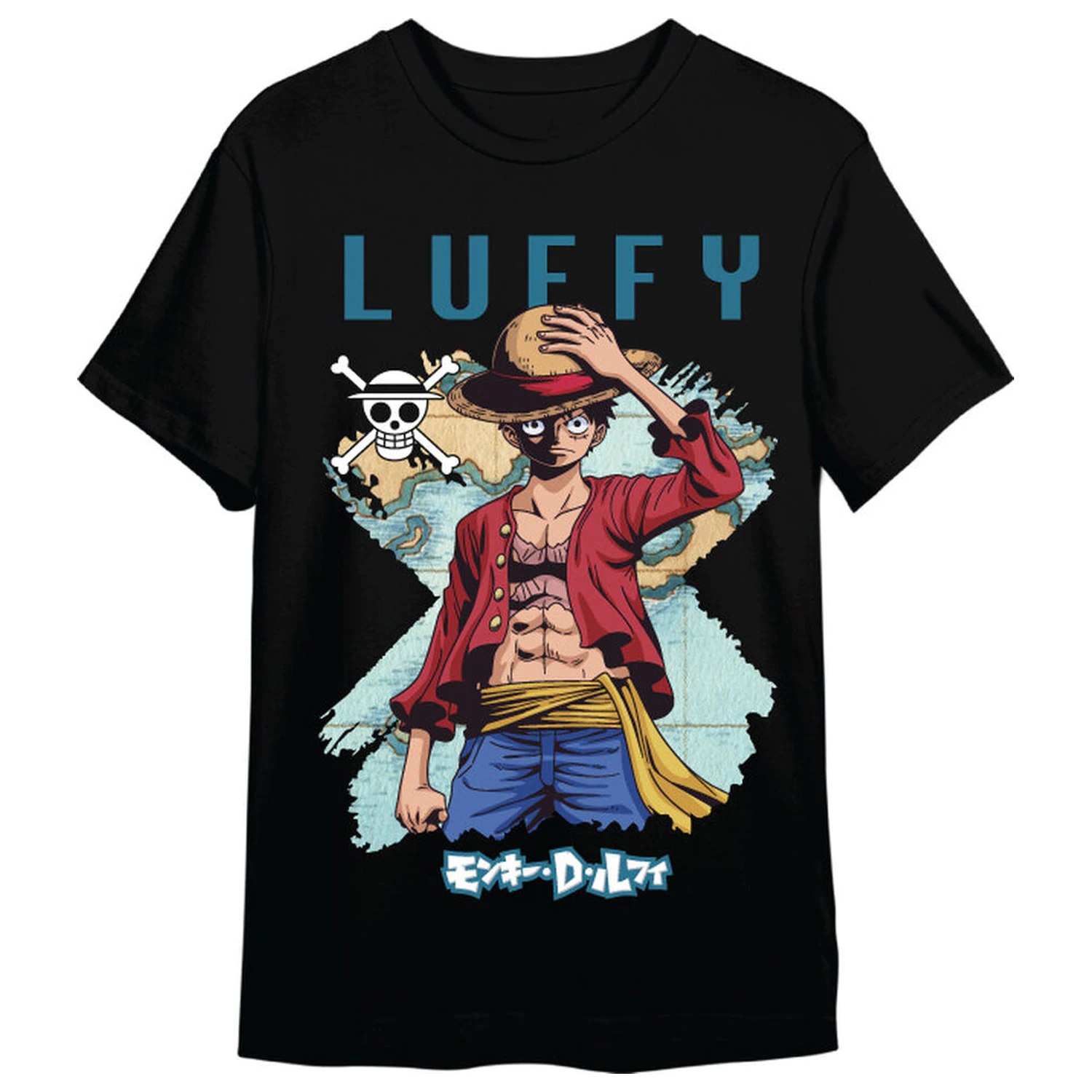 One Piece Monkey D. Luffy karta odrasla majica fotografija proizvoda