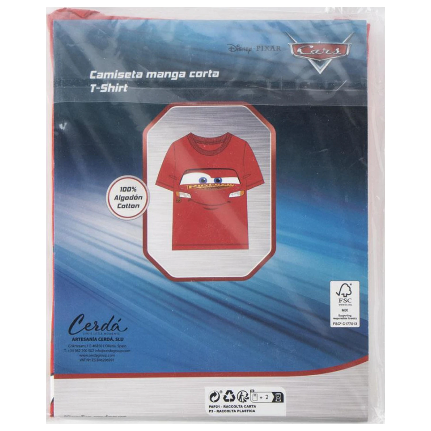 Disney Cars Red dječja kratka majica, gornji dio fotografija proizvoda