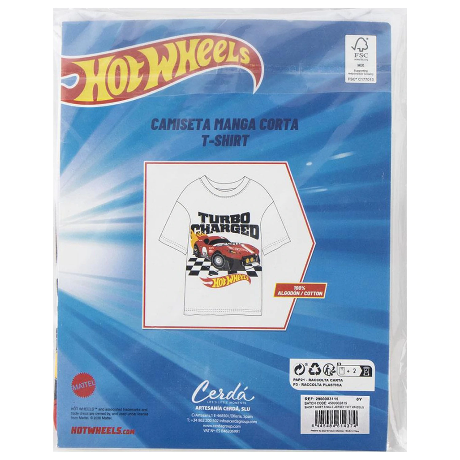 Hot Wheels Turbo Kids' Majica Kratkih Rukava, Gornji Dio fotografija proizvoda