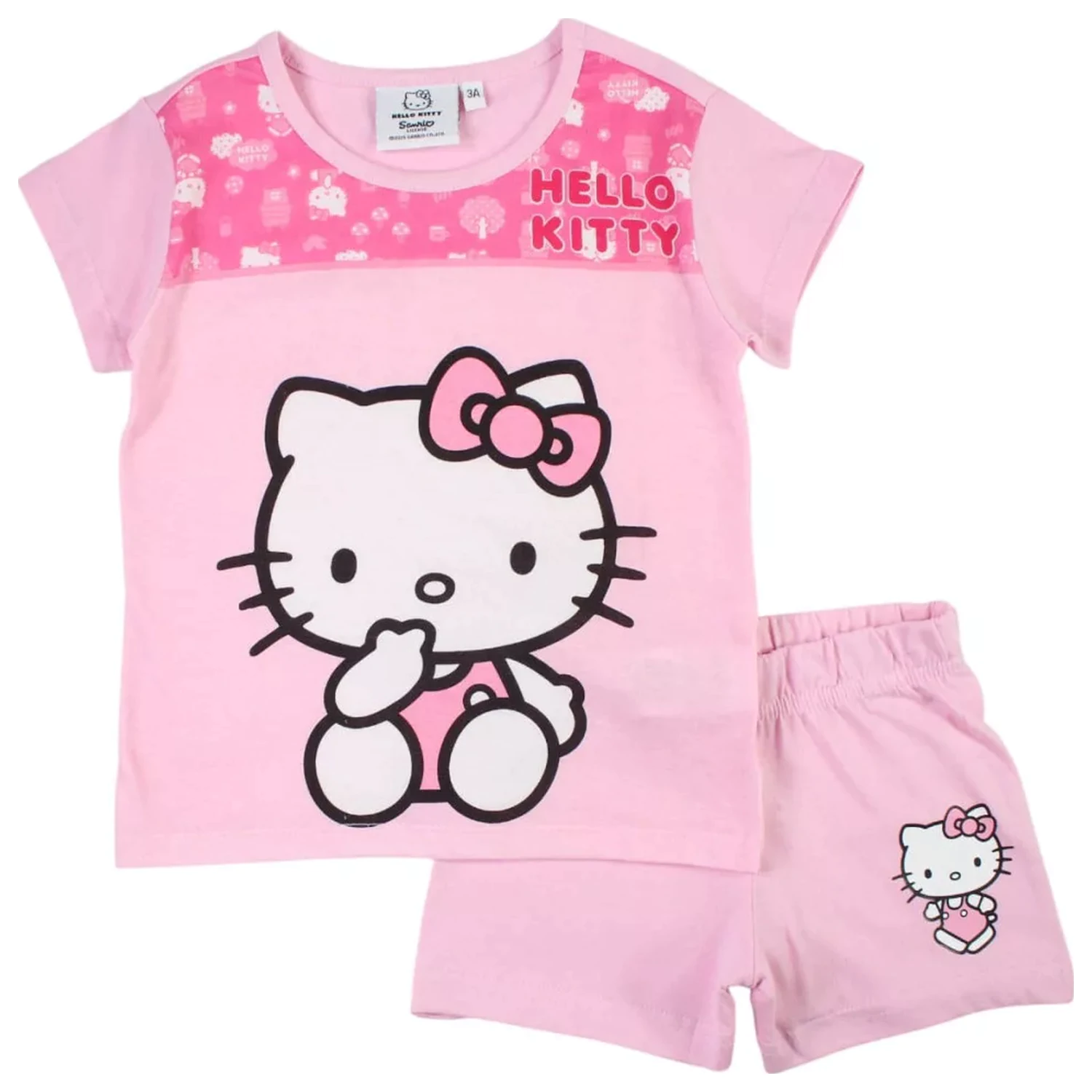 Hello Kitty Cutie Light Pink Kids Kratka Pidžama fotografija proizvoda