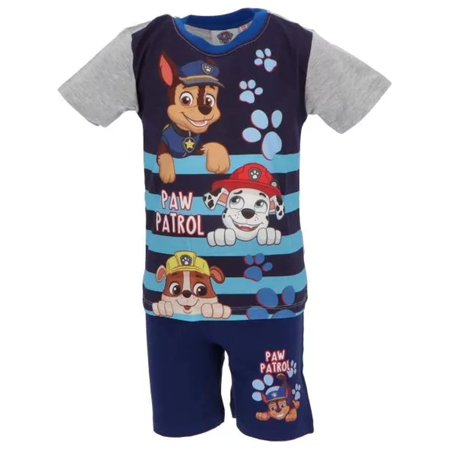 Paw Patrol Happy Stripes Grey kratke dječje pidžame fotografija proizvoda