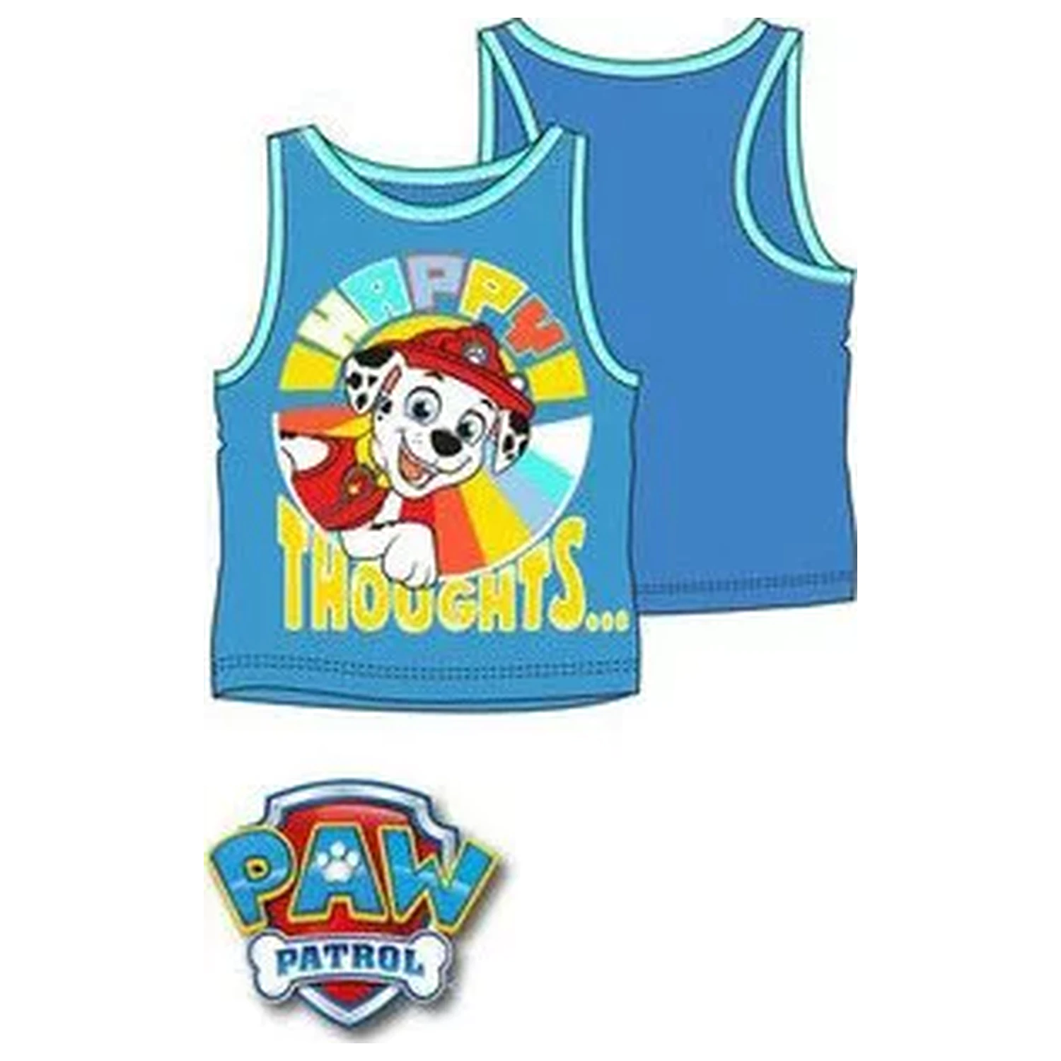 Paw Patrol Happy Thoughts Plava Dječja Kratka Majica, Gornji Dio fotografija proizvoda