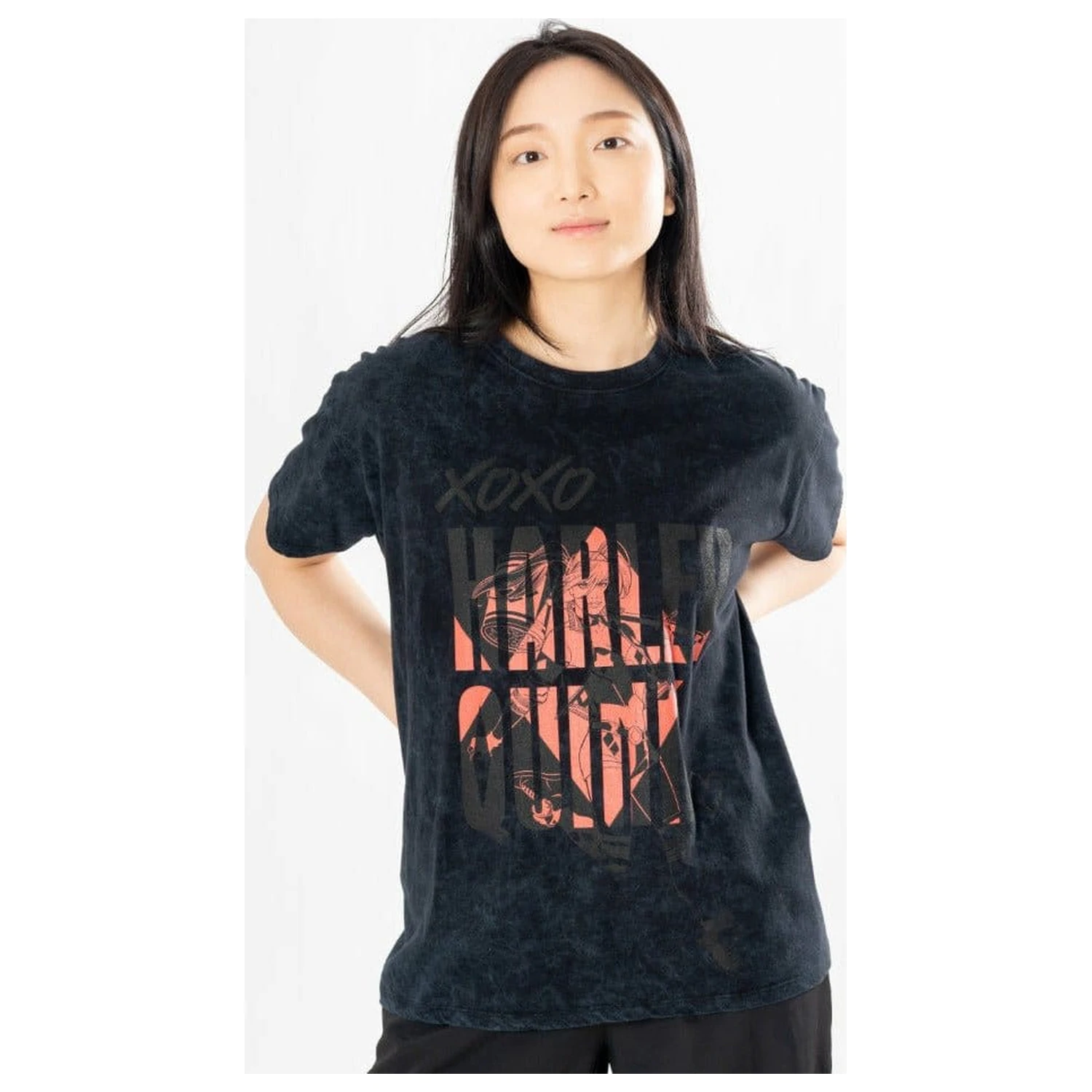 DC Comics majica Harley Quinn Acid Wash Xoxo fotografija proizvoda
