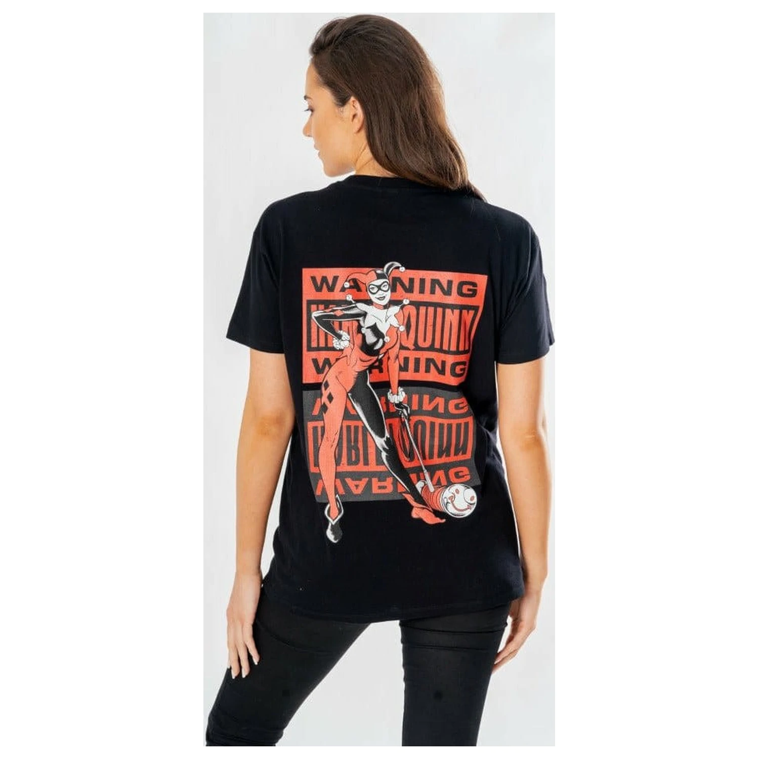 DC Comics Majica Harley Quinn Front Back Warning fotografija proizvoda