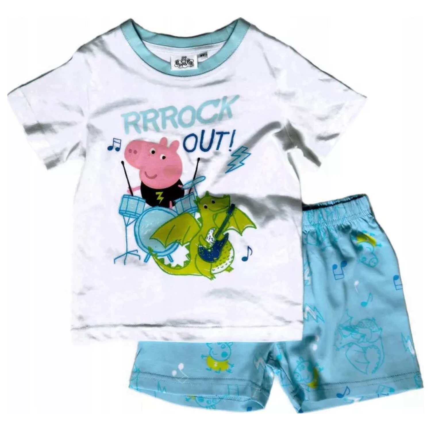 Peppa Pig Rock Out Bijela dječja kratka pidžama fotografija proizvoda