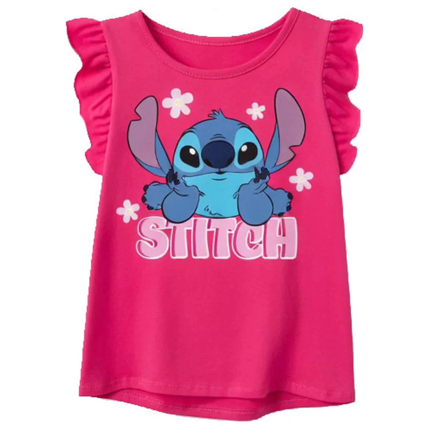 Stitch Tiny Smile Pink dječja kratka majica fotografija proizvoda