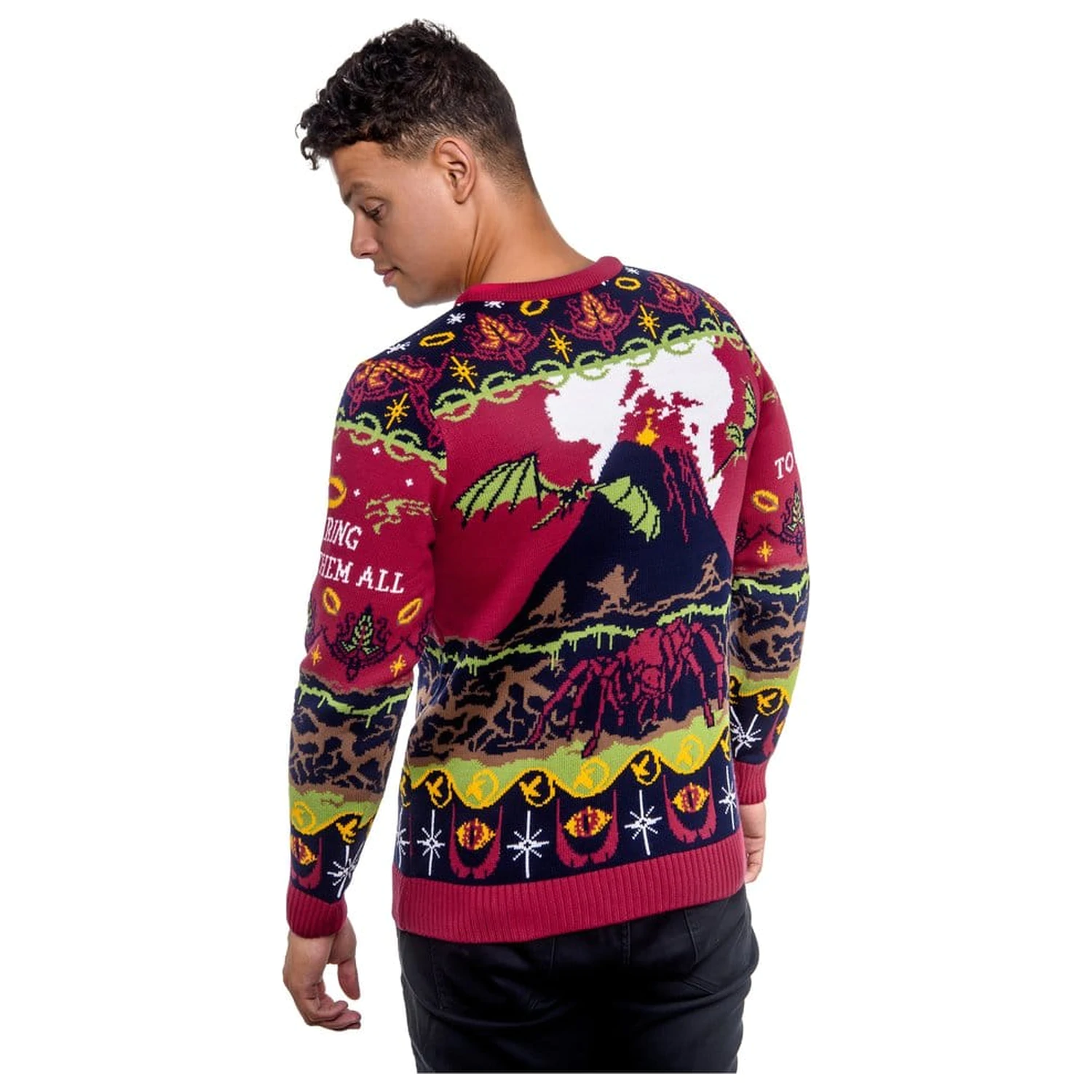 Lord Of The Rings božićni pulover One Sweater To Rule Them All fotografija proizvoda