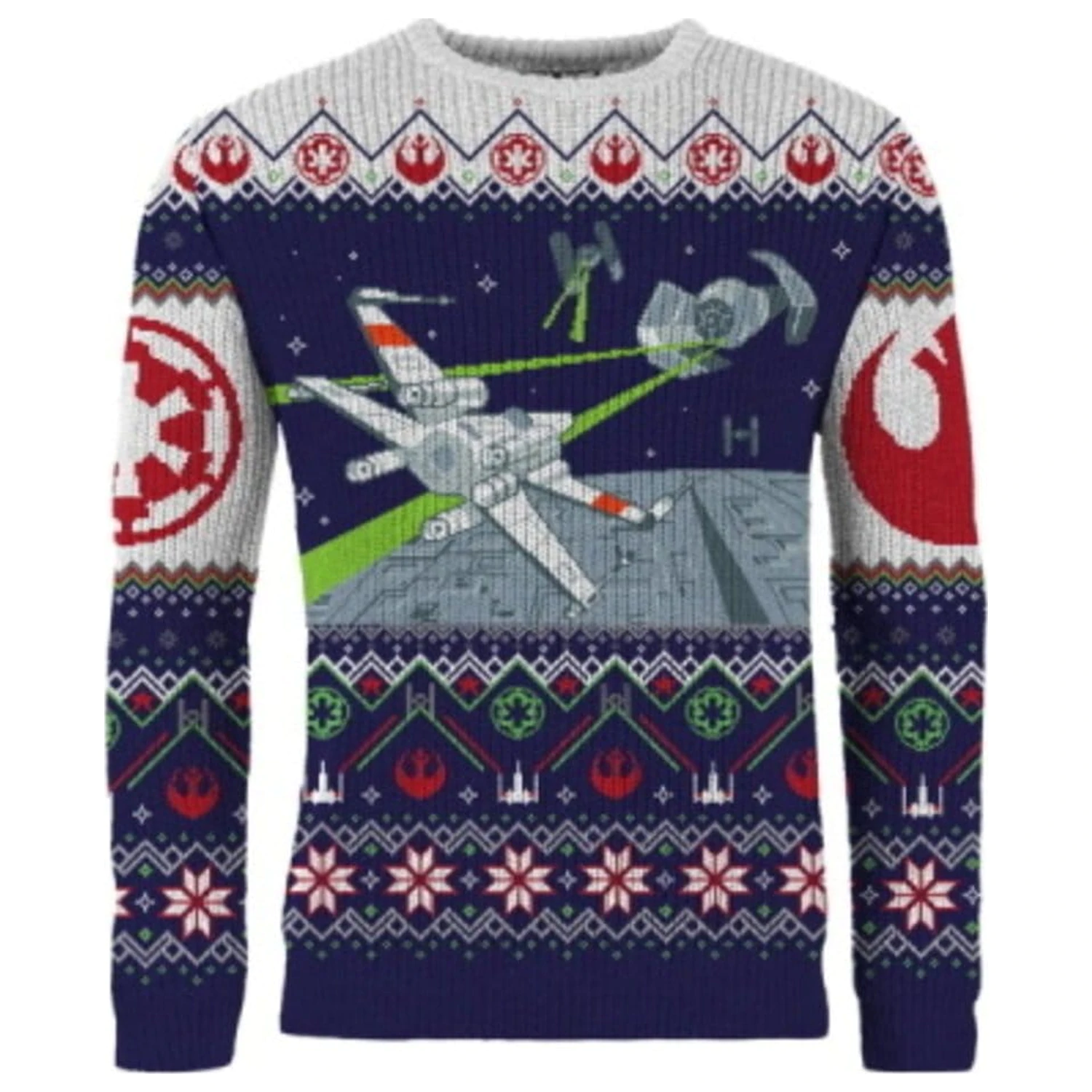 Star Wars božićni pulover X-Wing v TIE Fighter fotografija proizvoda