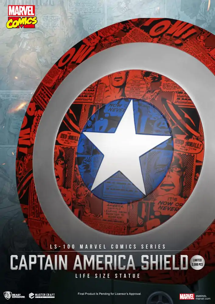 Marvel Comics PVC Captain America Shield Kip u prirodnoj veličini 64 cm fotografija proizvoda