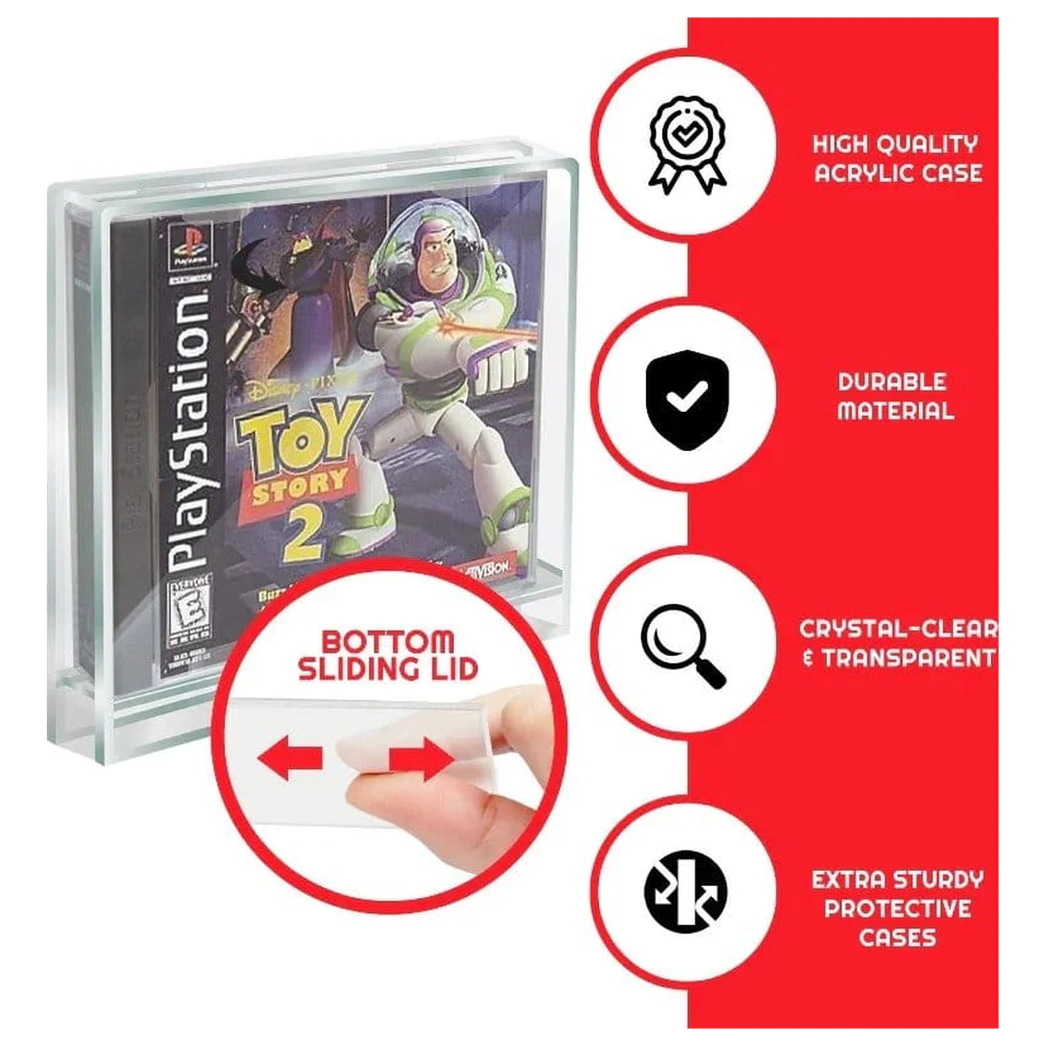 Akrilna kutija pakiranje od 2 komada za PlayStation 1 fotografija proizvoda