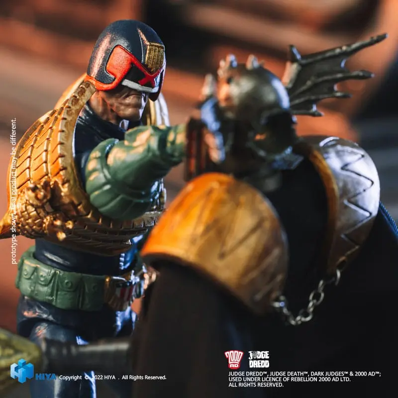 2000 AD Exquisite Mini akcijska figura 1/18 Judge Dredd Gaze Into The Fist of Dredd 10 cm fotografija proizvoda