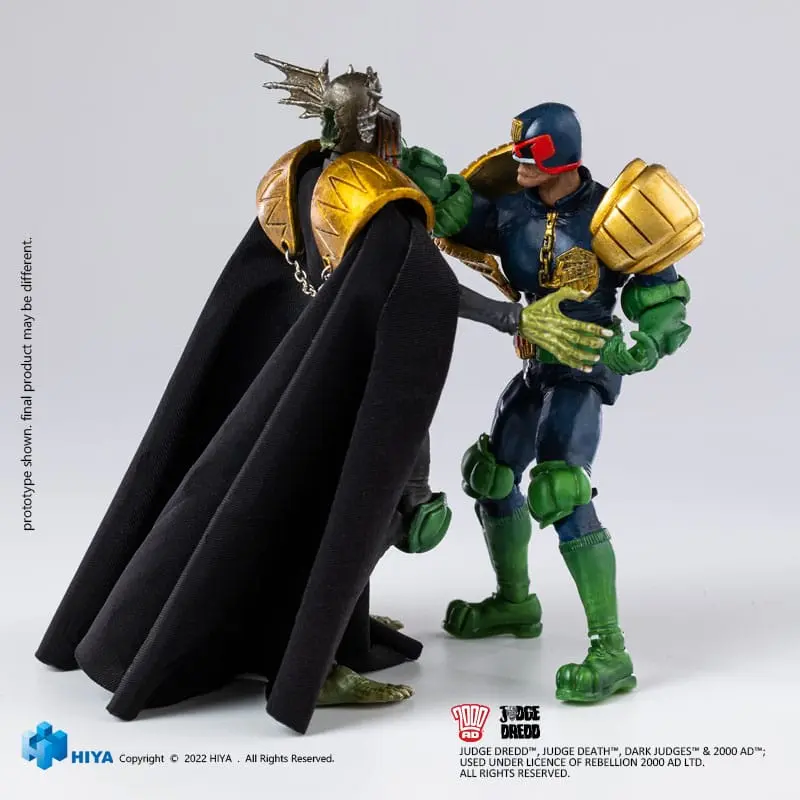 2000 AD Exquisite Mini akcijska figura 1/18 Judge Dredd Gaze Into The Fist of Dredd 10 cm fotografija proizvoda