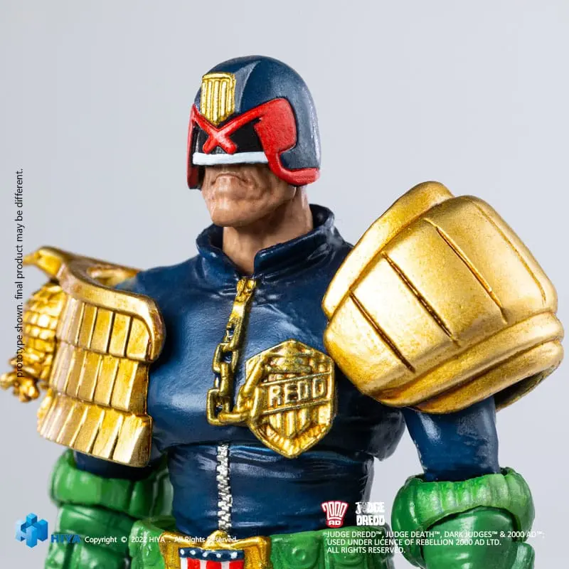 2000 AD Exquisite Mini akcijska figura 1/18 Judge Dredd Gaze Into The Fist of Dredd 10 cm fotografija proizvoda