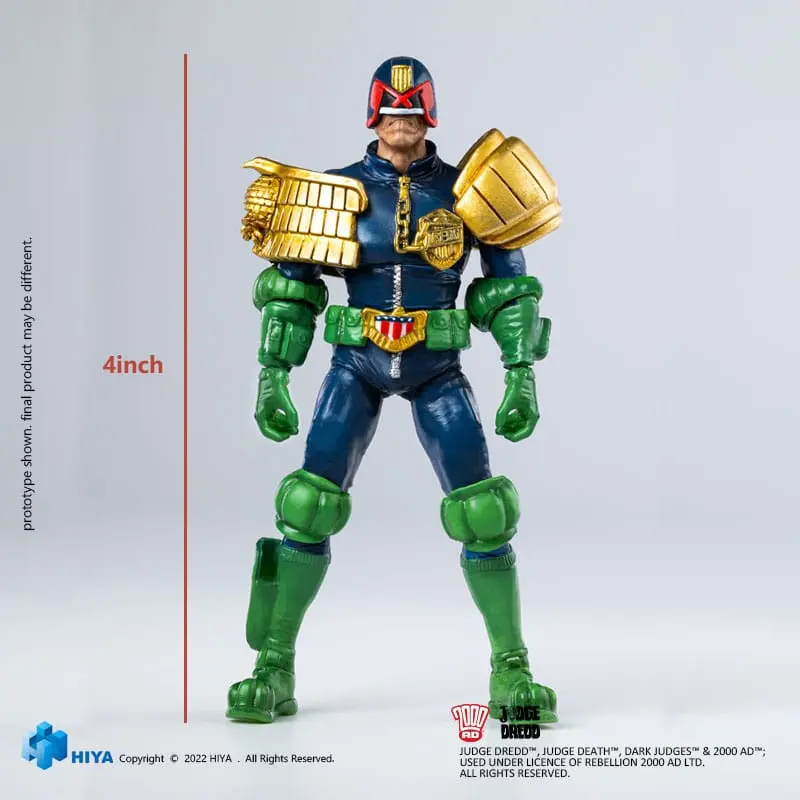 2000 AD Exquisite Mini akcijska figura 1/18 Judge Dredd Gaze Into The Fist of Dredd 10 cm fotografija proizvoda