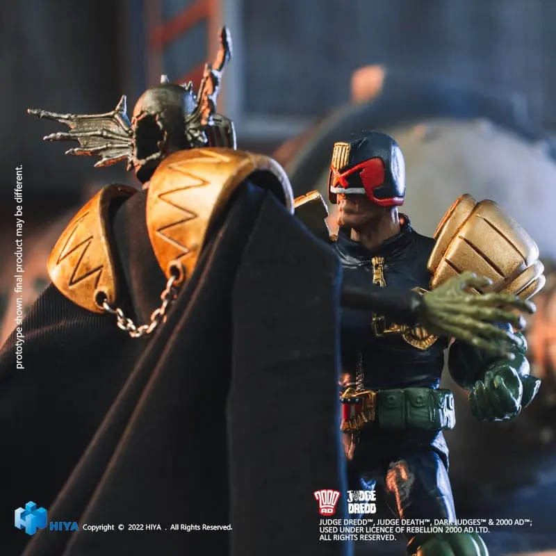 2000 AD Exquisite Mini akcijska figura 1/18 Judge Dredd Gaze Into The Fist of Dredd 10 cm fotografija proizvoda