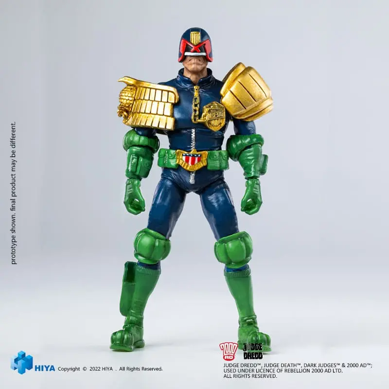 2000 AD Exquisite Mini akcijska figura 1/18 Judge Dredd Gaze Into The Fist of Dredd 10 cm fotografija proizvoda