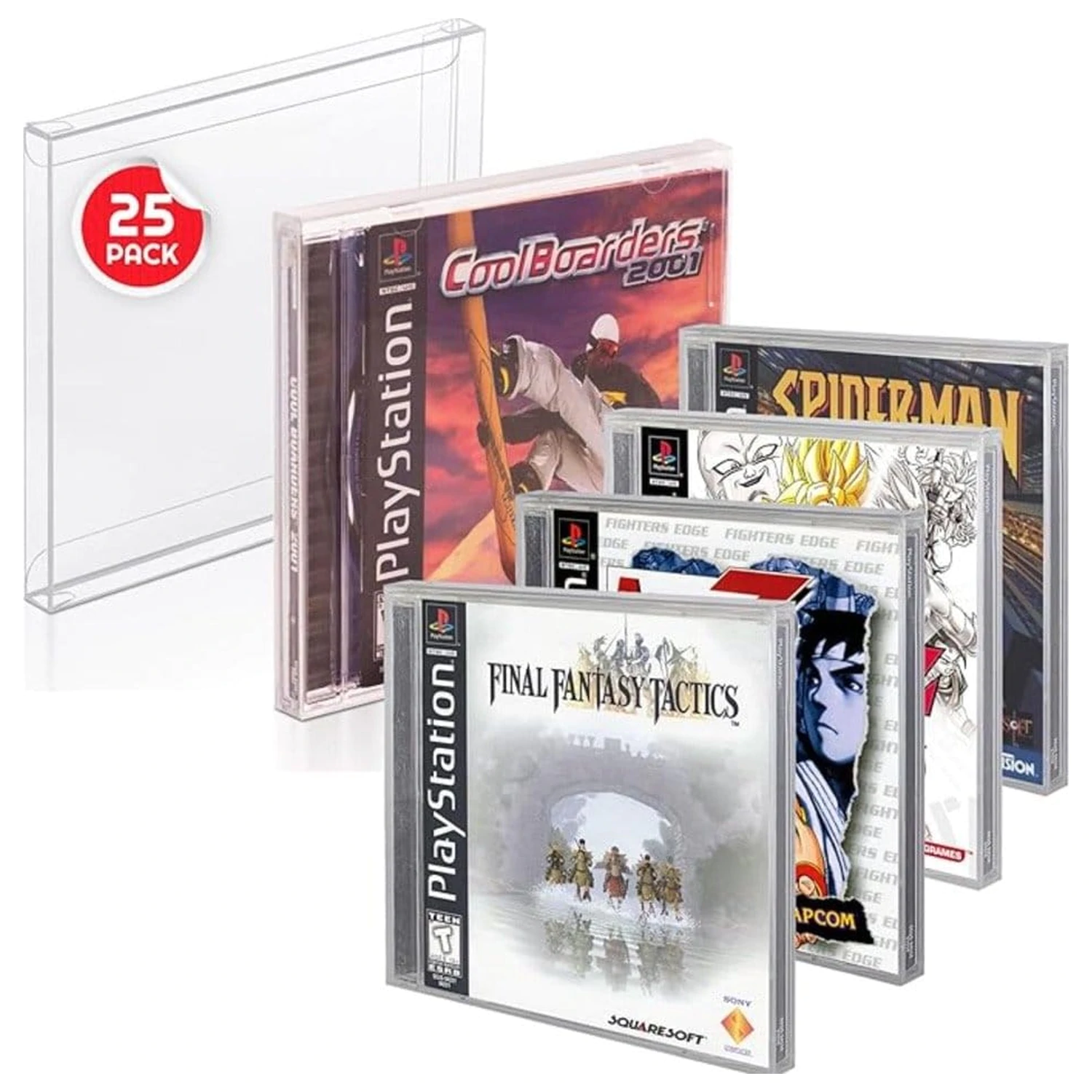 PET zaštite, pakiranje od 25 komada za PS1/Single CD/Dreamcast (Jewel Case) igre fotografija proizvoda