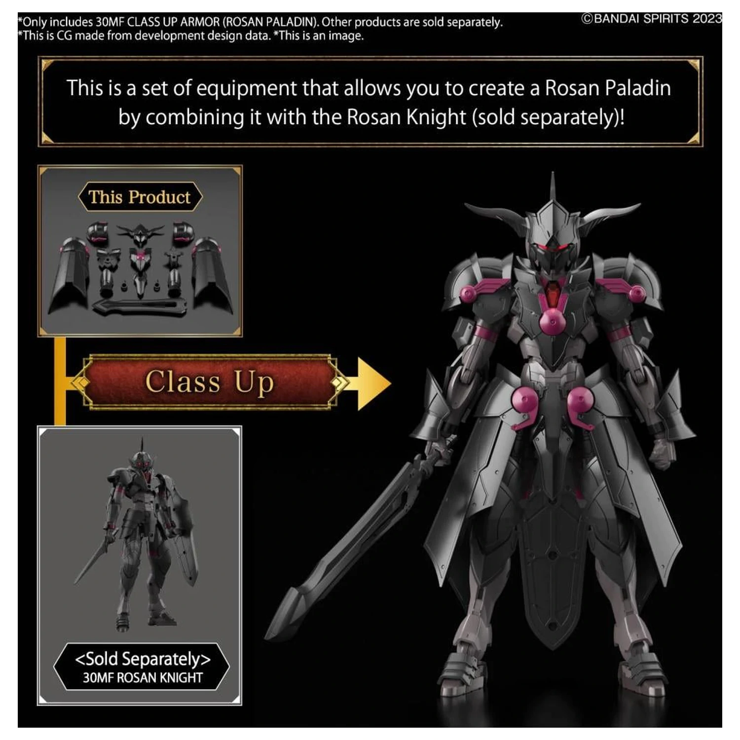 30MF Class Up Armor (Rosan Paladin) Komplet modela fotografija proizvoda