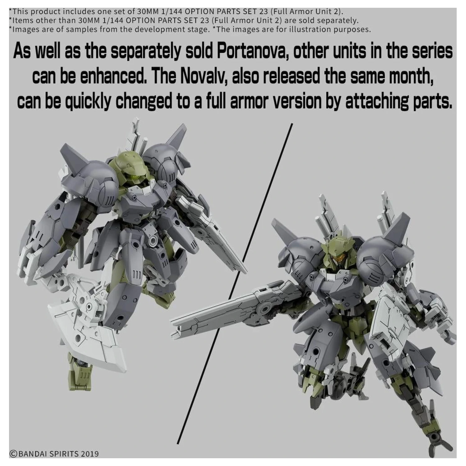 30MM 1/144 Dodatni dijelovi Set 23 (Full Armor Unit 2) Model Kit fotografija proizvoda
