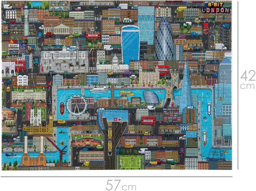 8-Bit Pixel Puzzle London Level 1 180 dijelova fotografija proizvoda