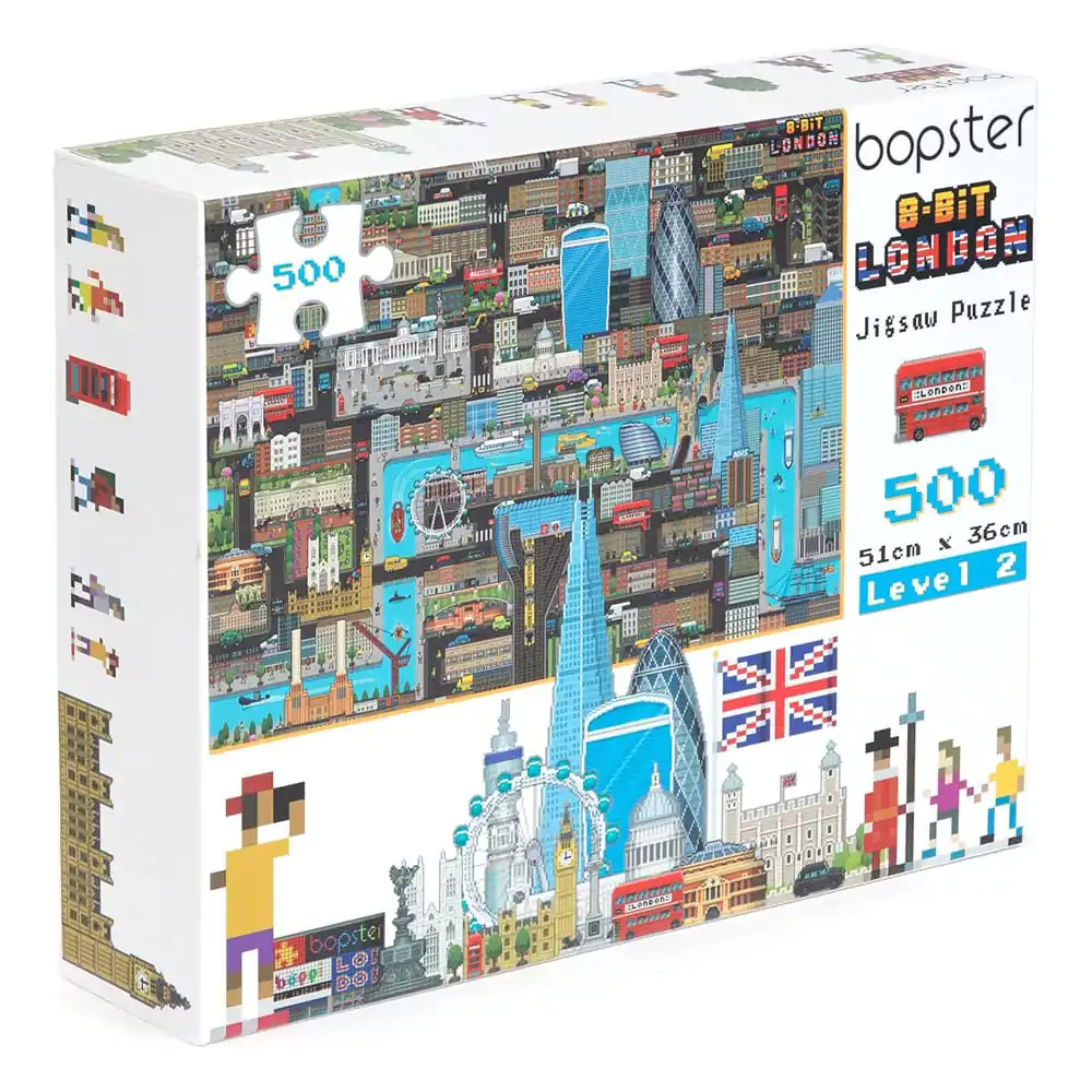 8-Bit Pixel Puzzle London Razina 2 500 dijelova fotografija proizvoda