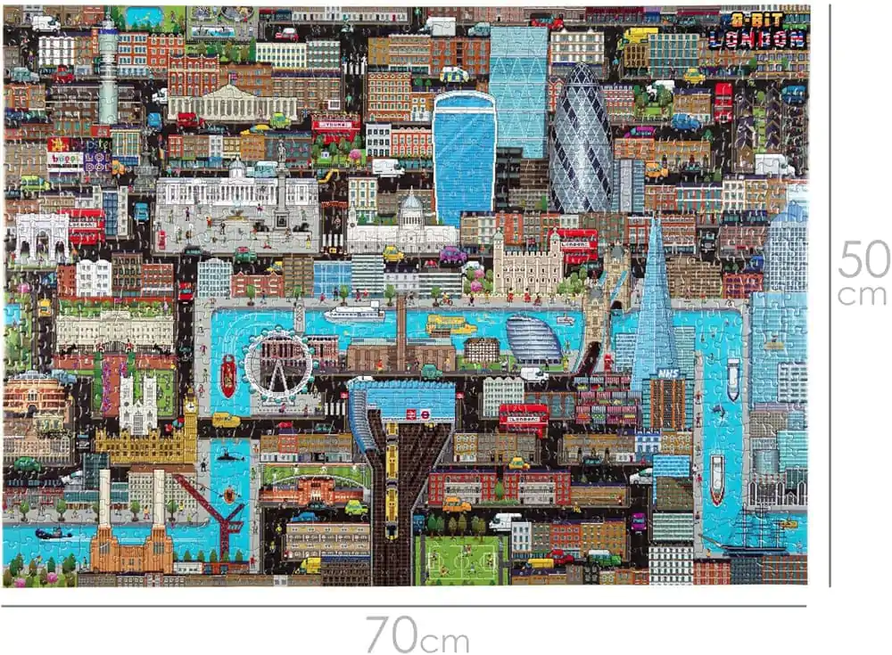 8-Bit Pixel Puzzle London Razina 3 1000 dijelova fotografija proizvoda