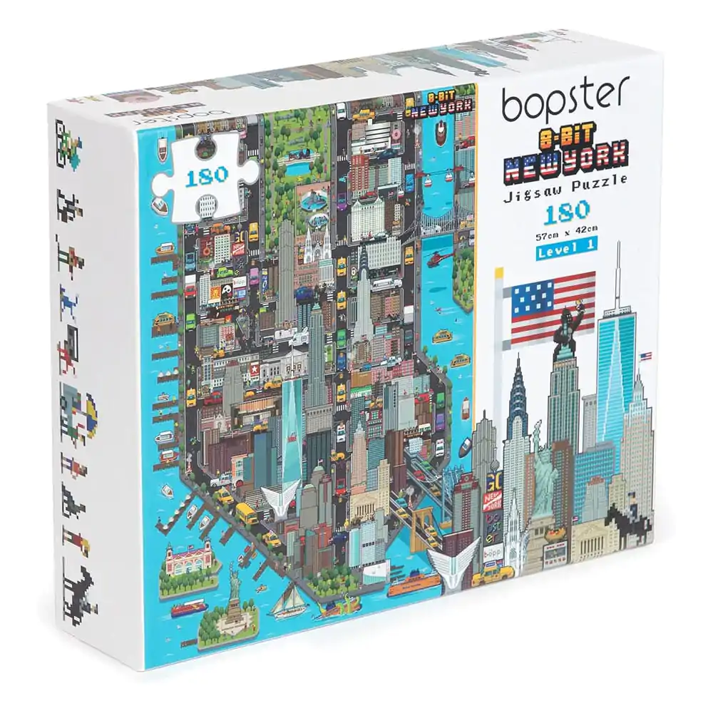 8-Bit Pixel Puzzle New York Razina 1 180 dijelova fotografija proizvoda